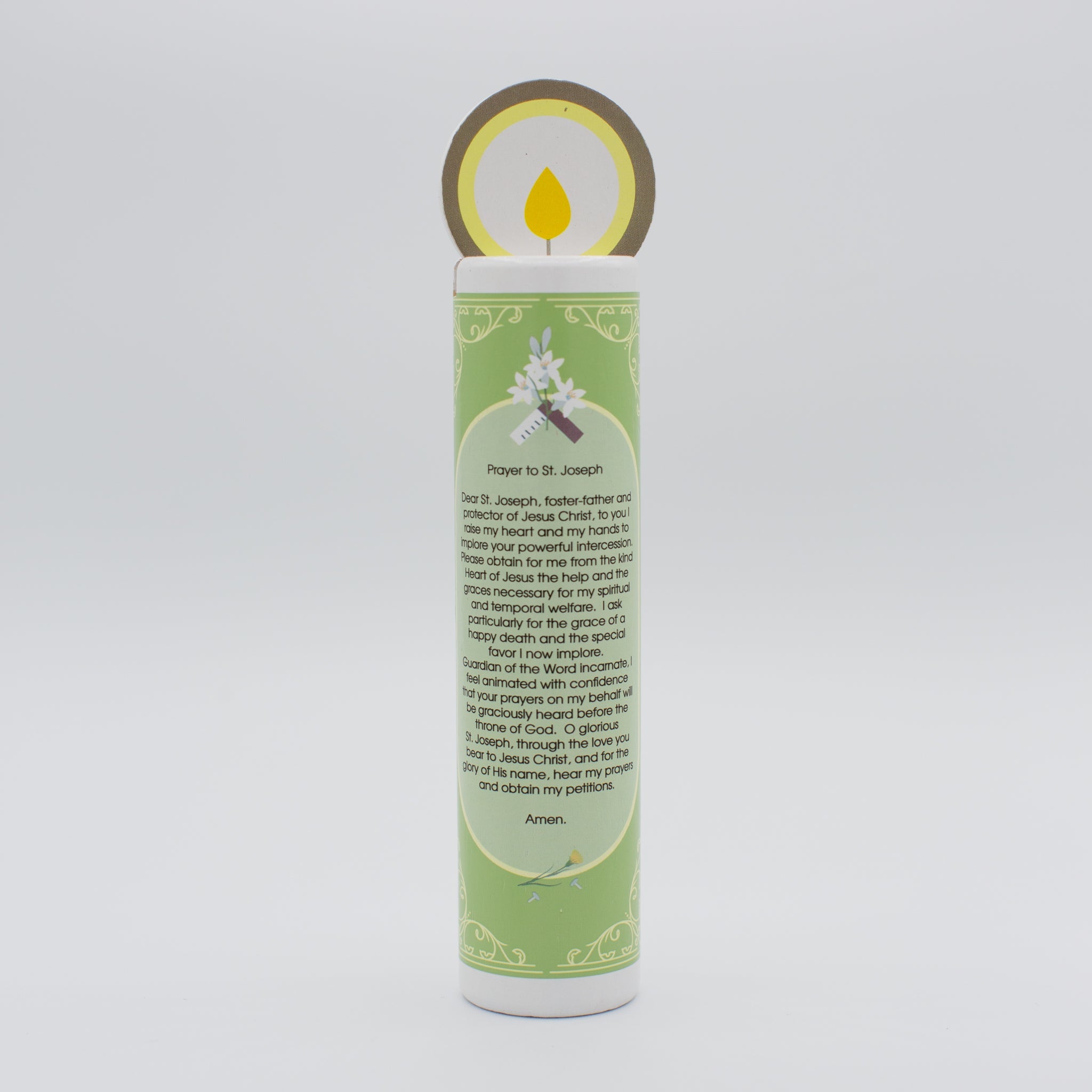 St. Joseph Wooden Prayer Candle