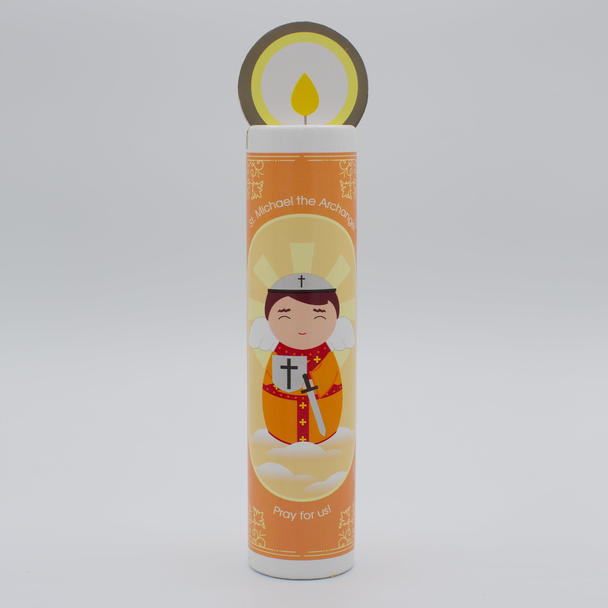 St. Michael Wooden Prayer Candle