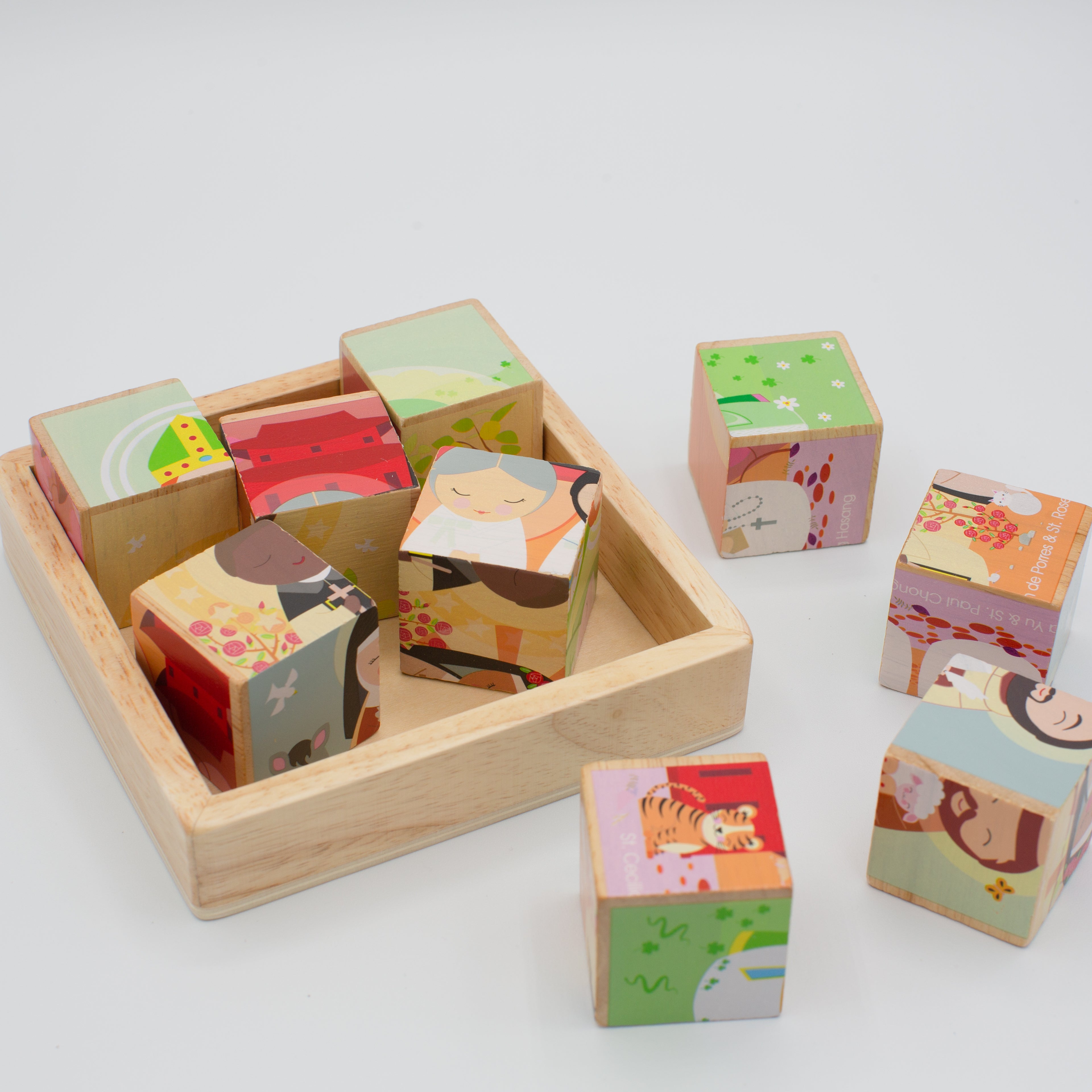 Saint Friends Wooden Cube Puzzle