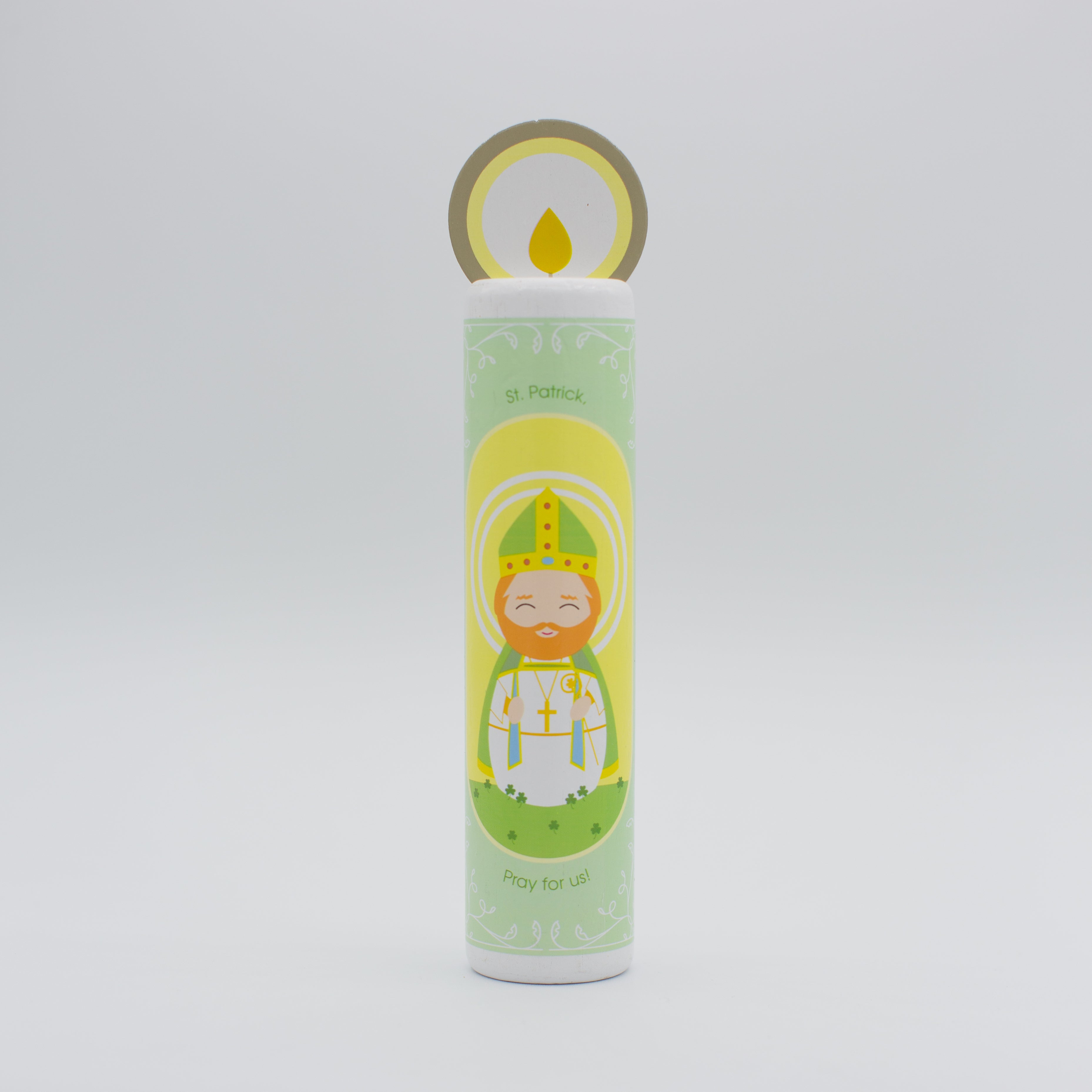 St. Patrick Wooden Prayer Candle