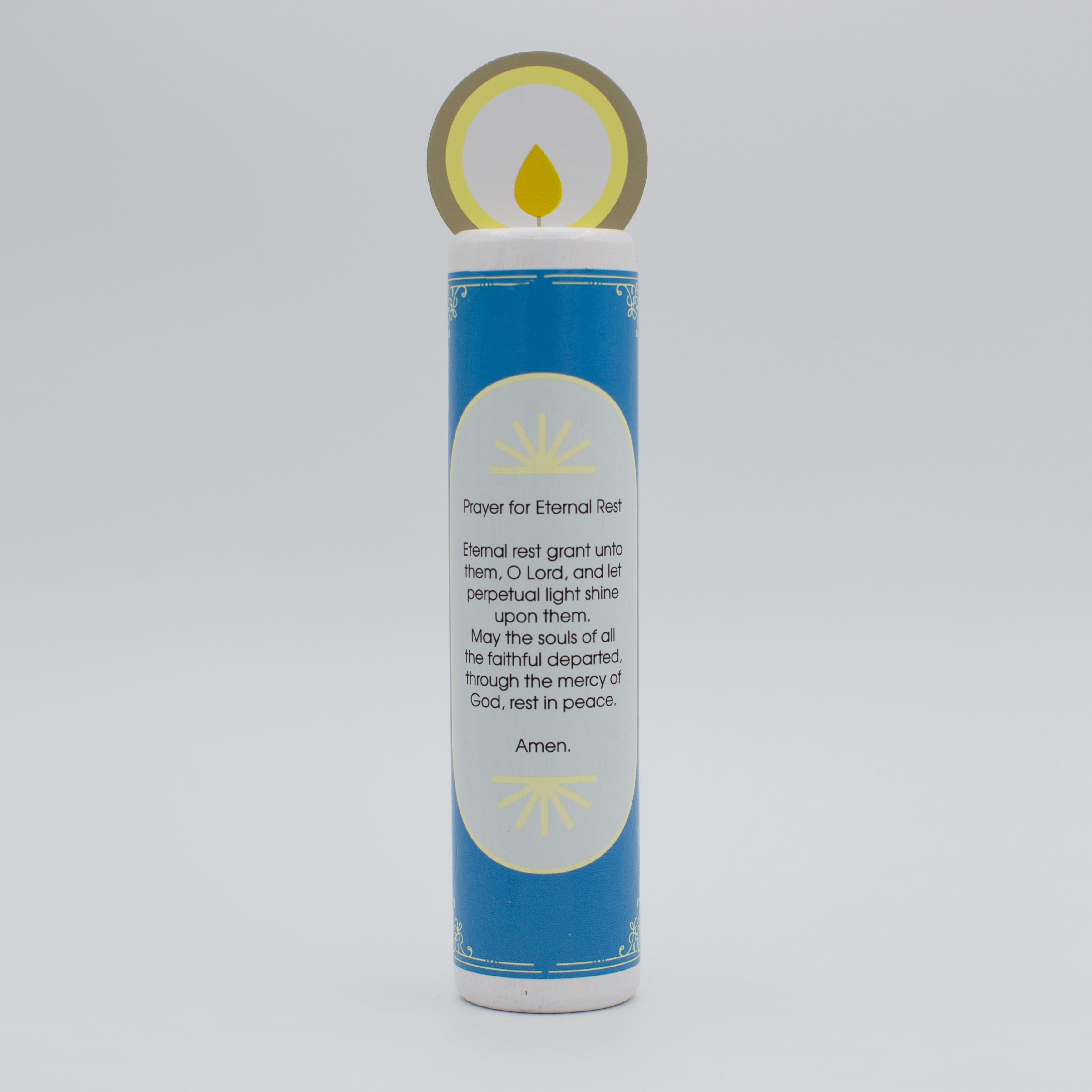 Jesus Christ, the Risen Lord (Eternal Rest prayer for the deceased) Wooden Prayer Candle