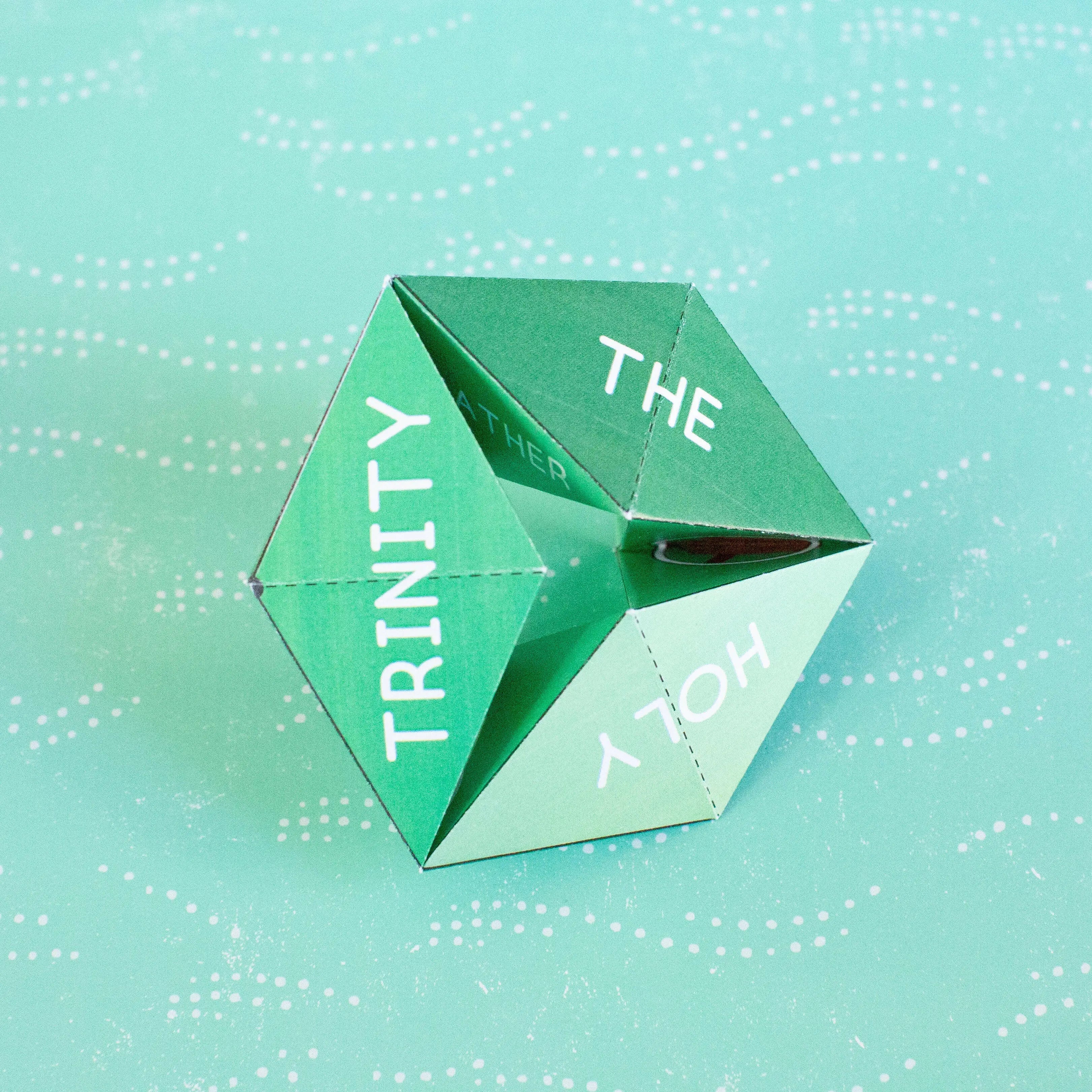 The Holy Trinity Flexagon Paper Toy - Digital Download