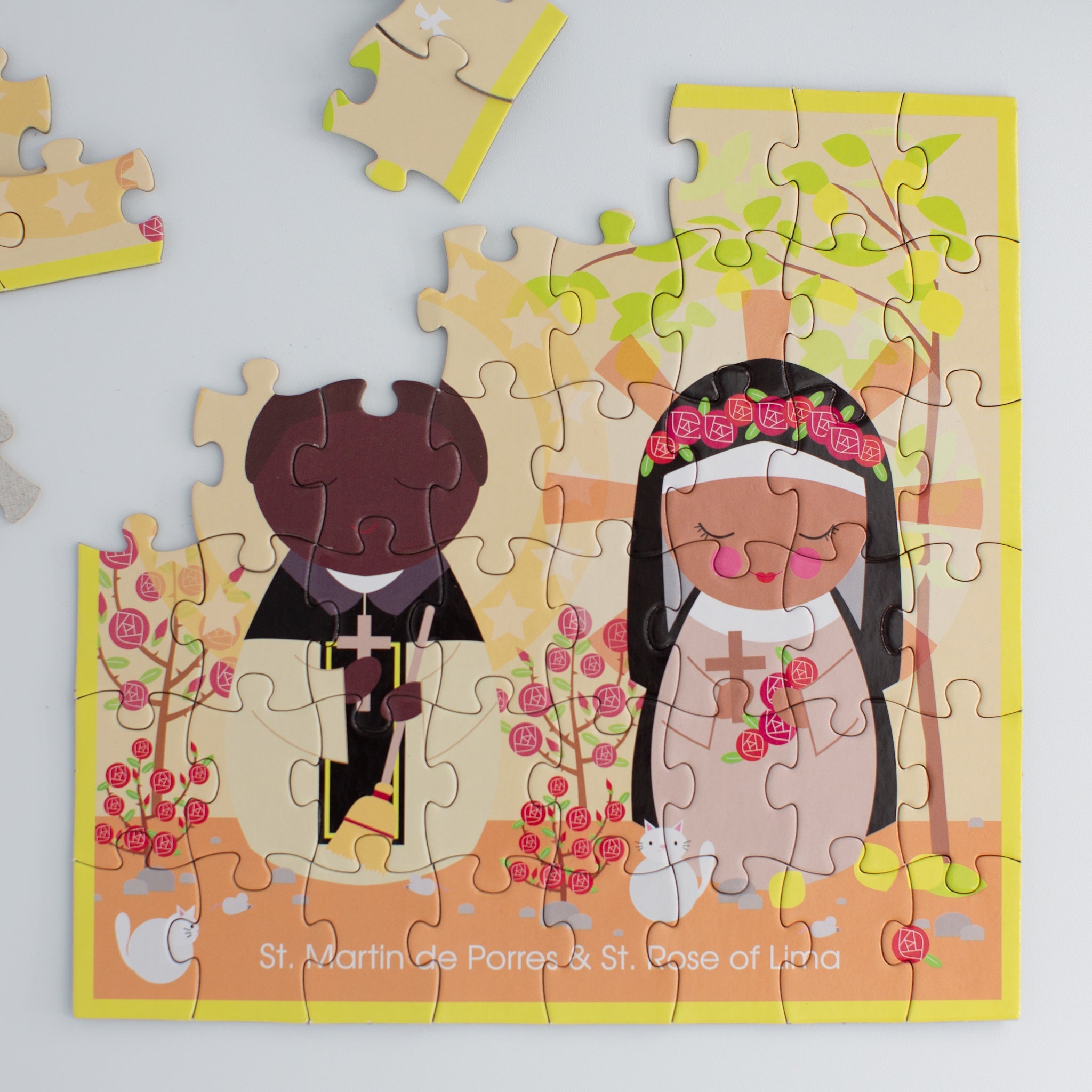 St. Martin de Porres and St. Rose of Lima Mini Puzzle