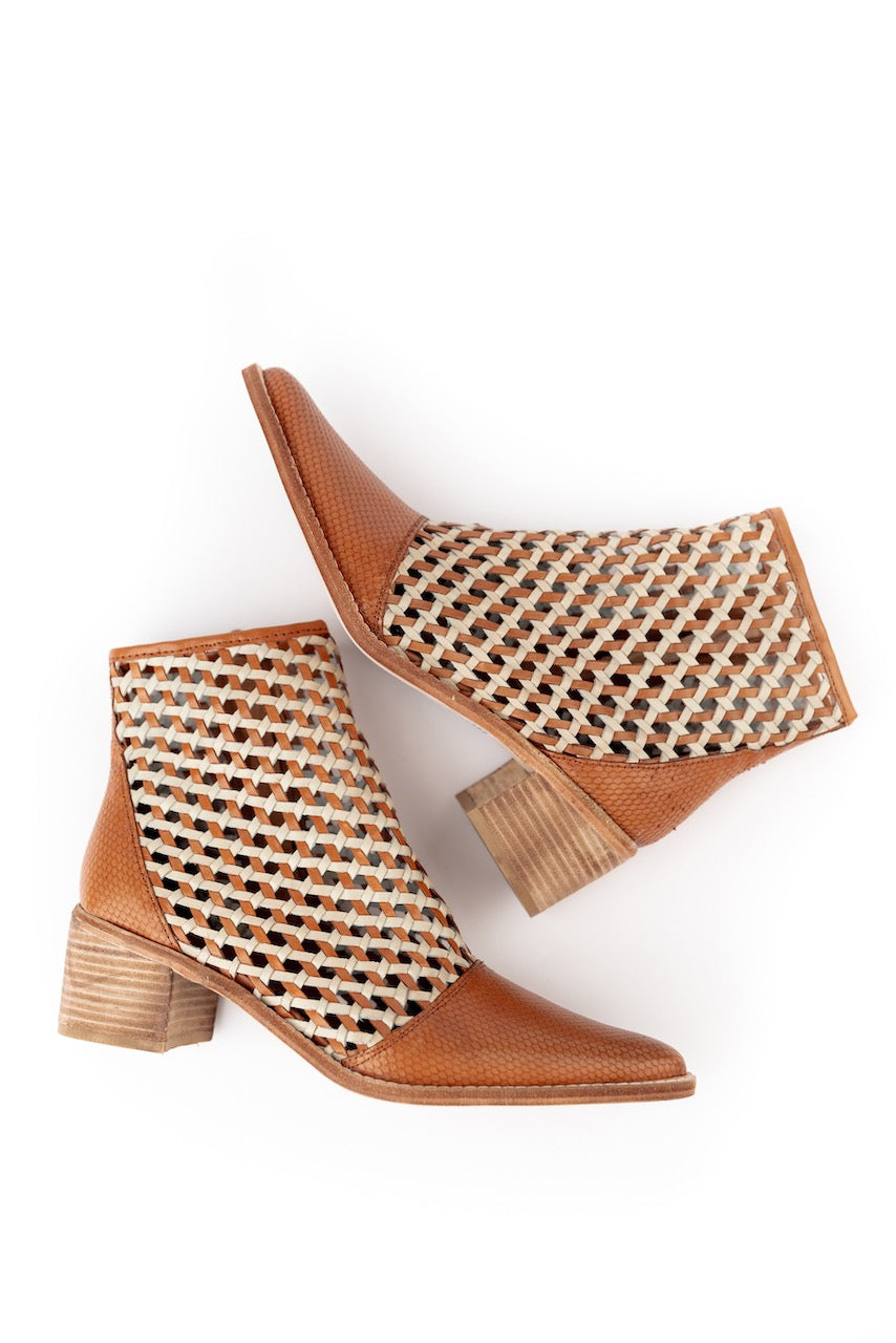 Opening Night Woven Ankle Boot