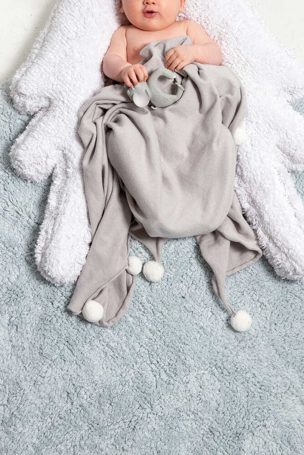 BABY BLANKET BUBBLY LIGHT GREY  Little Wonder & Co   