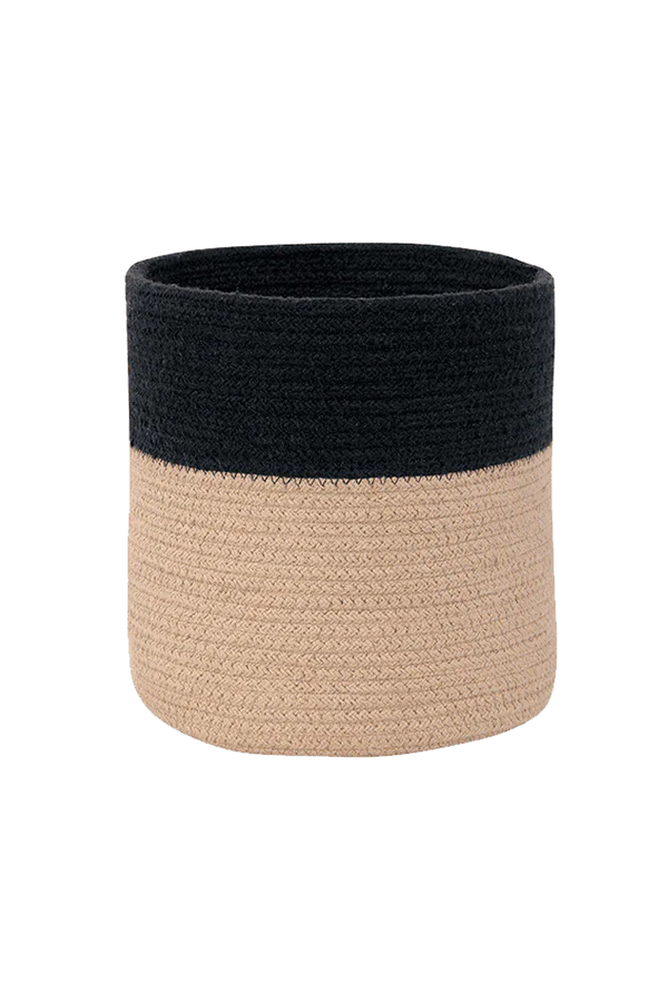 BASKET DUAL BLACK - LINEN  Little Wonder & Co   