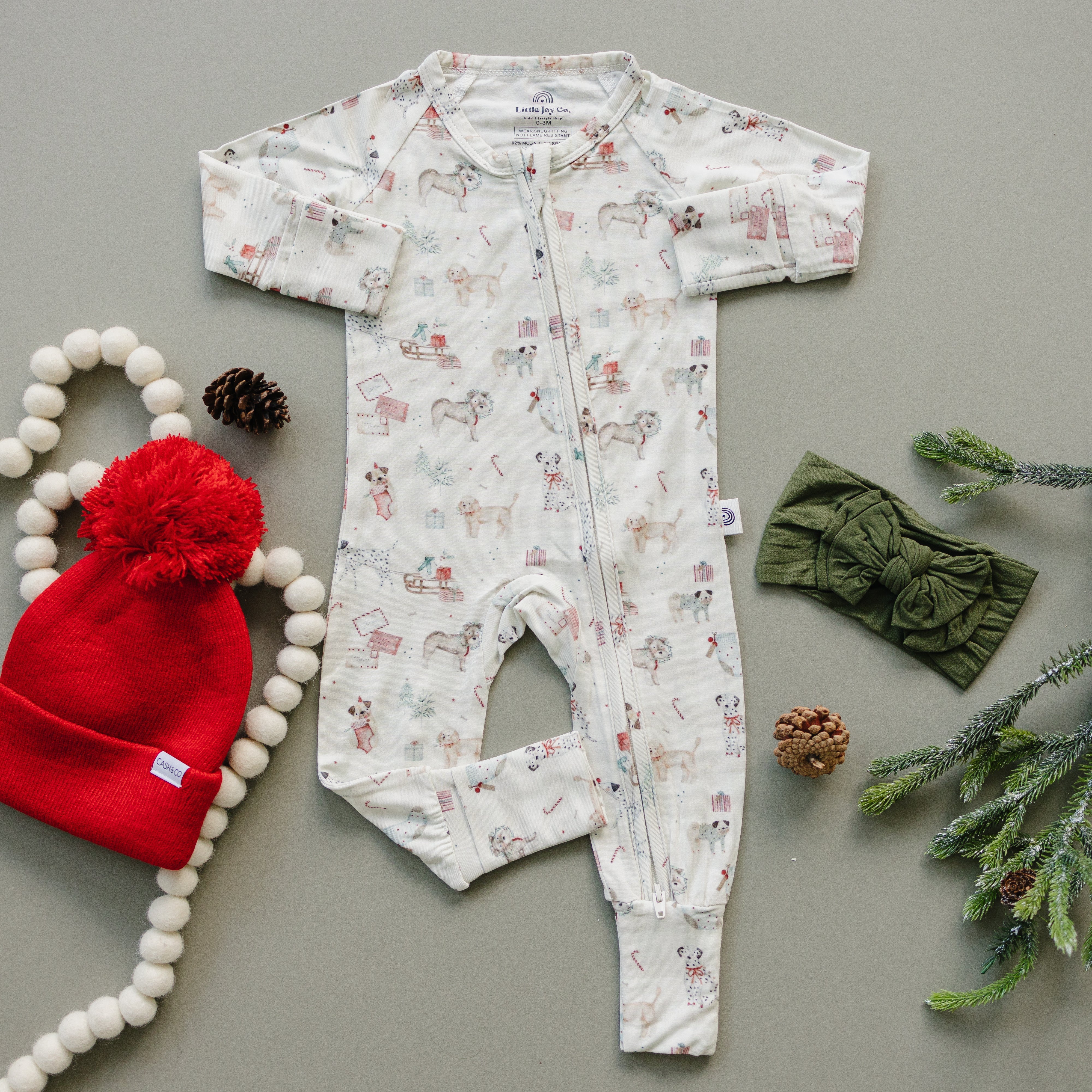 Santa Paws Bamboo Zippy Romper