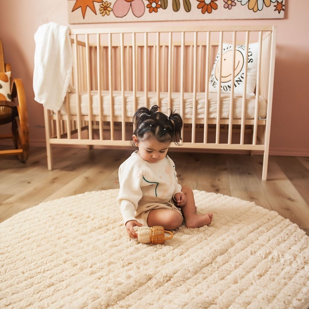 Sherpa & Cotton Baby Playmat - Ivory Sherpa