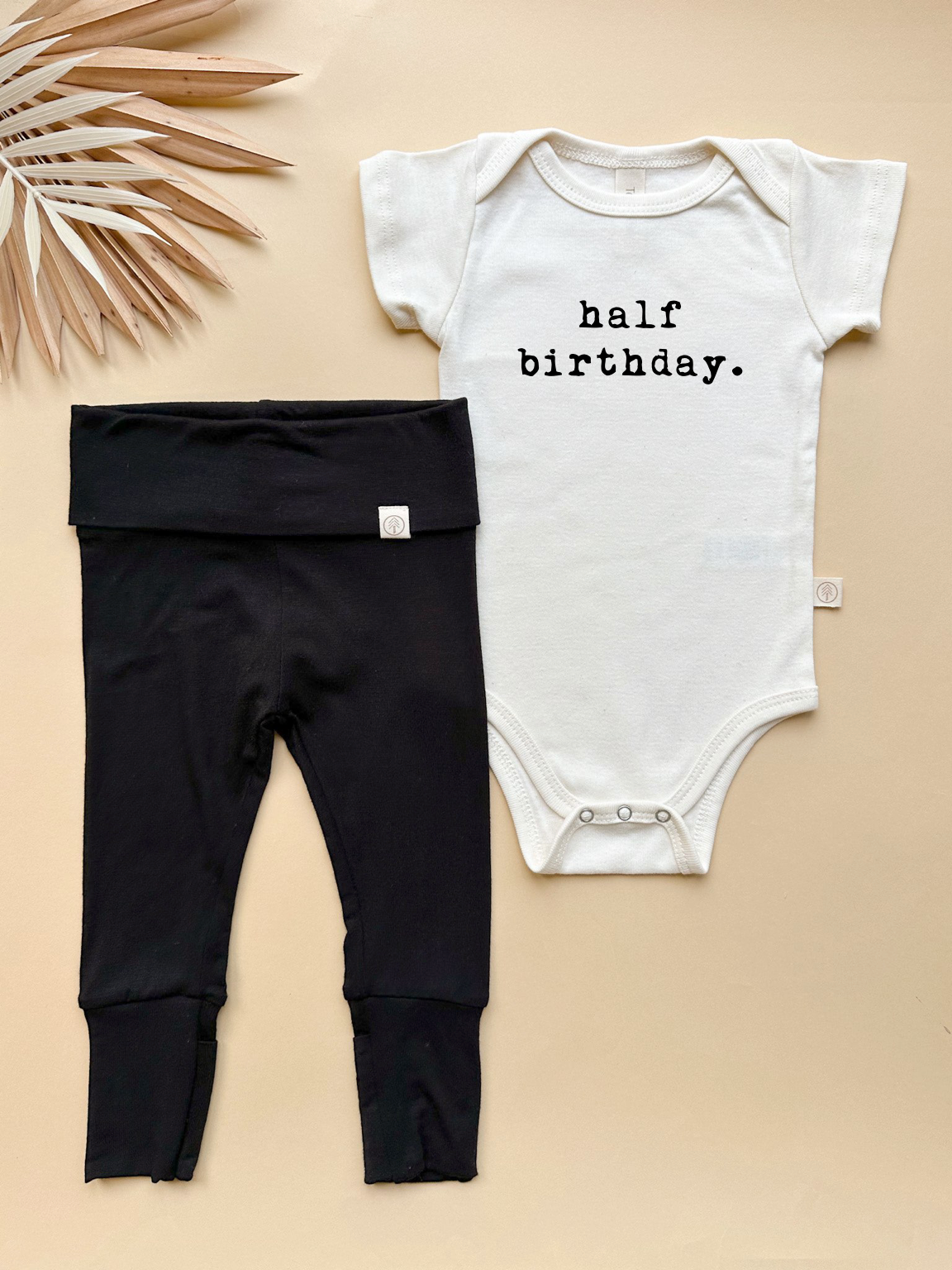 Half Birthday - Black Leggings Outfit Set Bundle