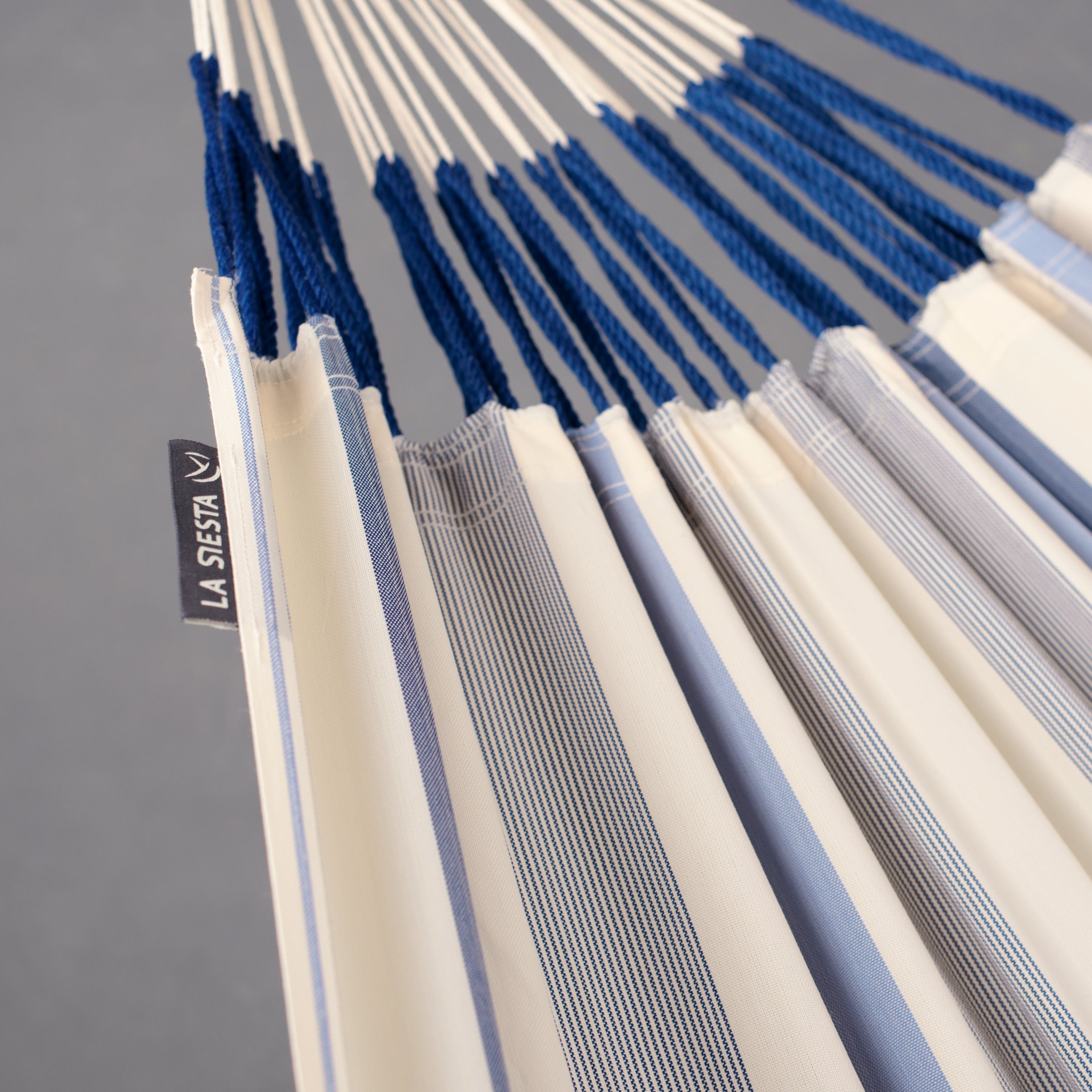 Nautico Cool Grey Outdoor Sea Salt - Weather-Resistant Double Hammock with Powder Coated Steel Stand