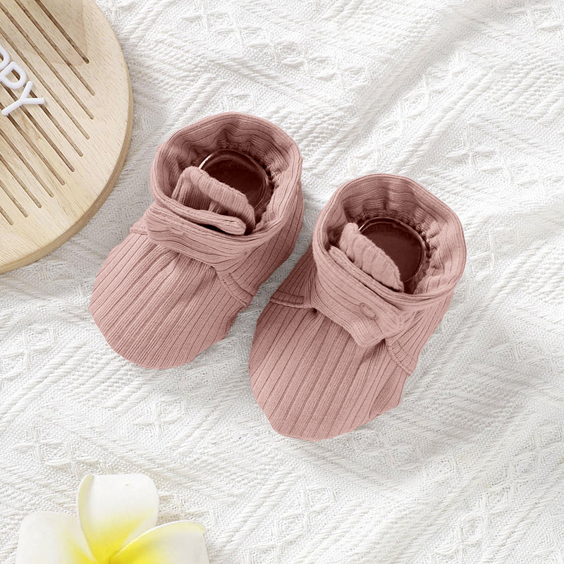 Ribbed Organic Cotton Baby Booties