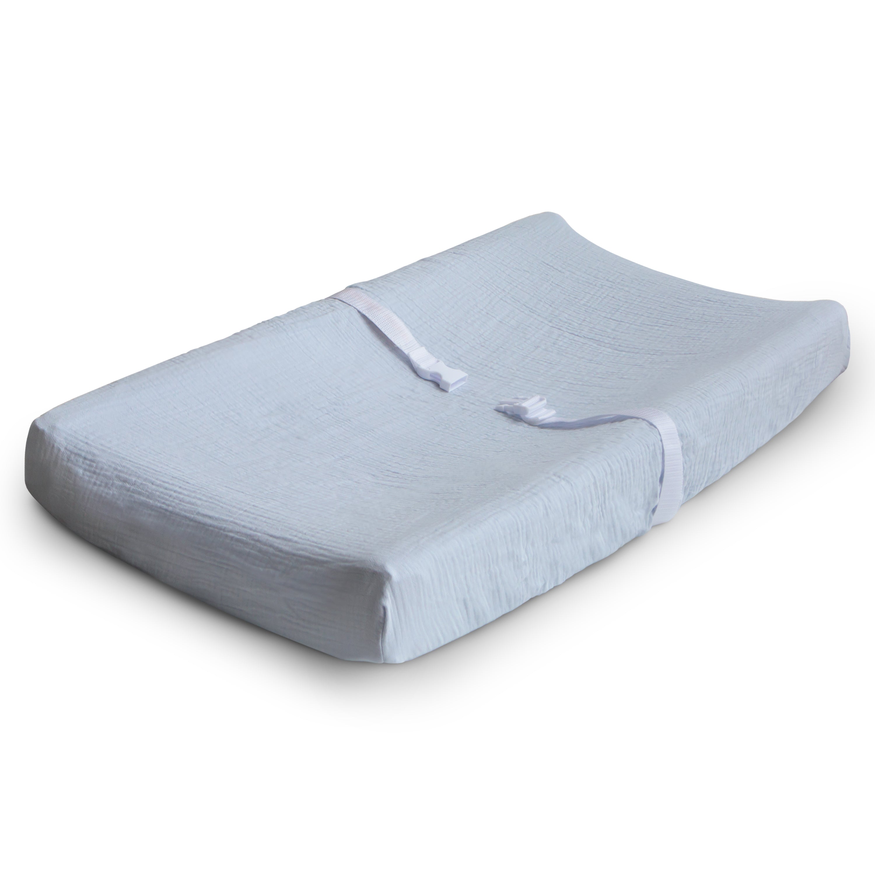 Extra Soft Muslin Changing Pad Cover Changing Pad Cover Mushie Baby Blue  