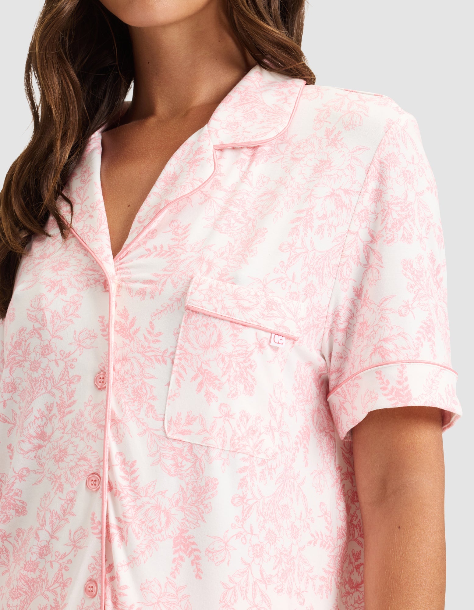 Women's Bamboo Stretch-Knit Short Sleeve Pajama Set
