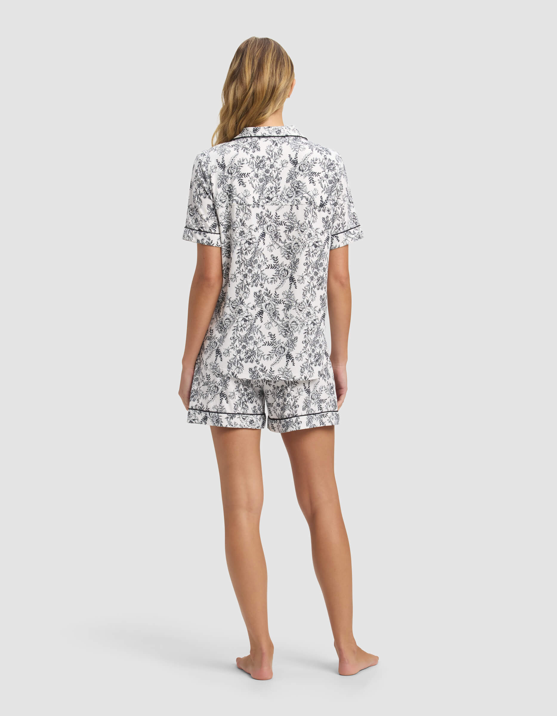 Women's Bamboo Stretch-Knit Short Sleeve Pajama Set