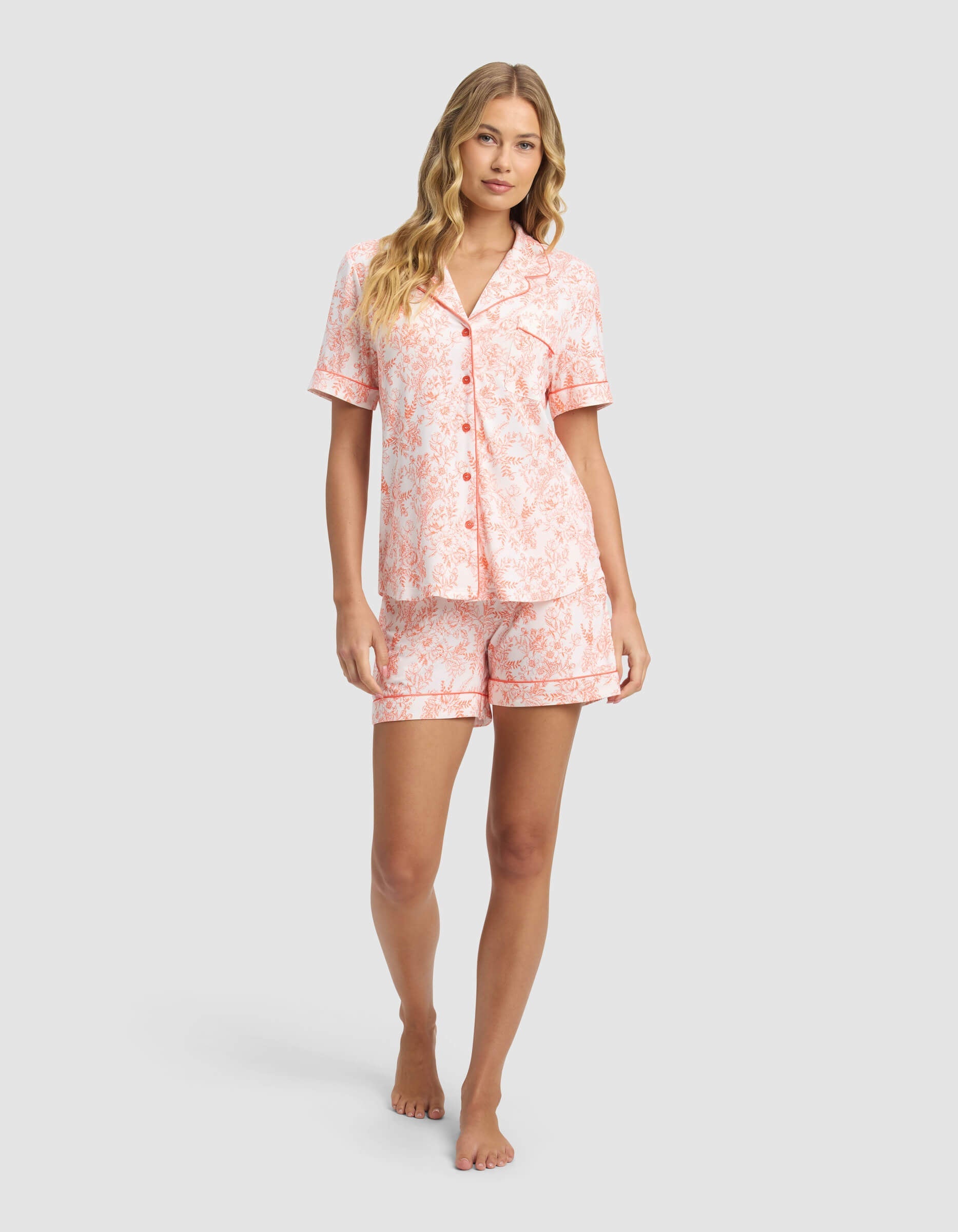 Women's Bamboo Stretch-Knit Short Sleeve Pajama Set