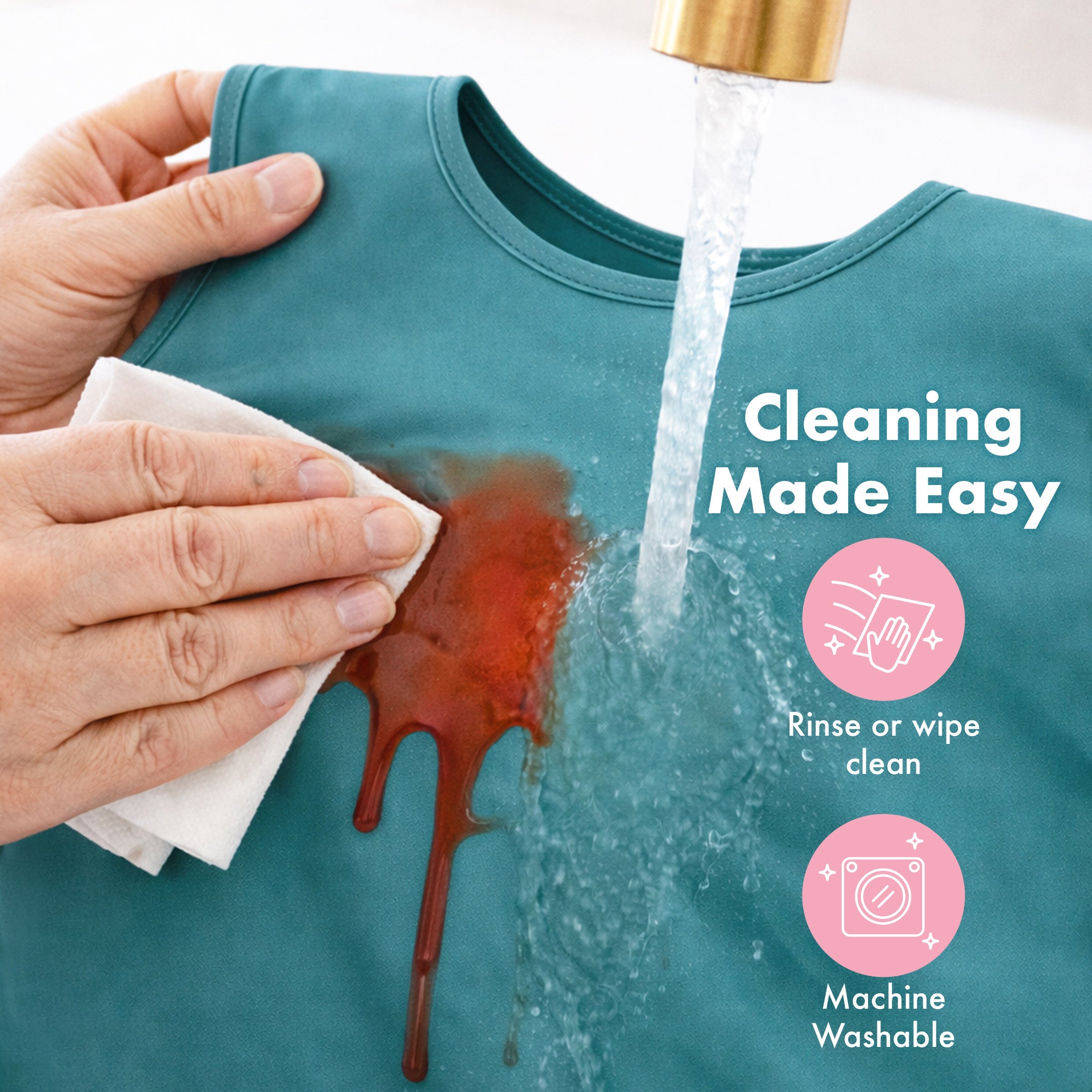 Solid Teal Minimalist Bapron SALE