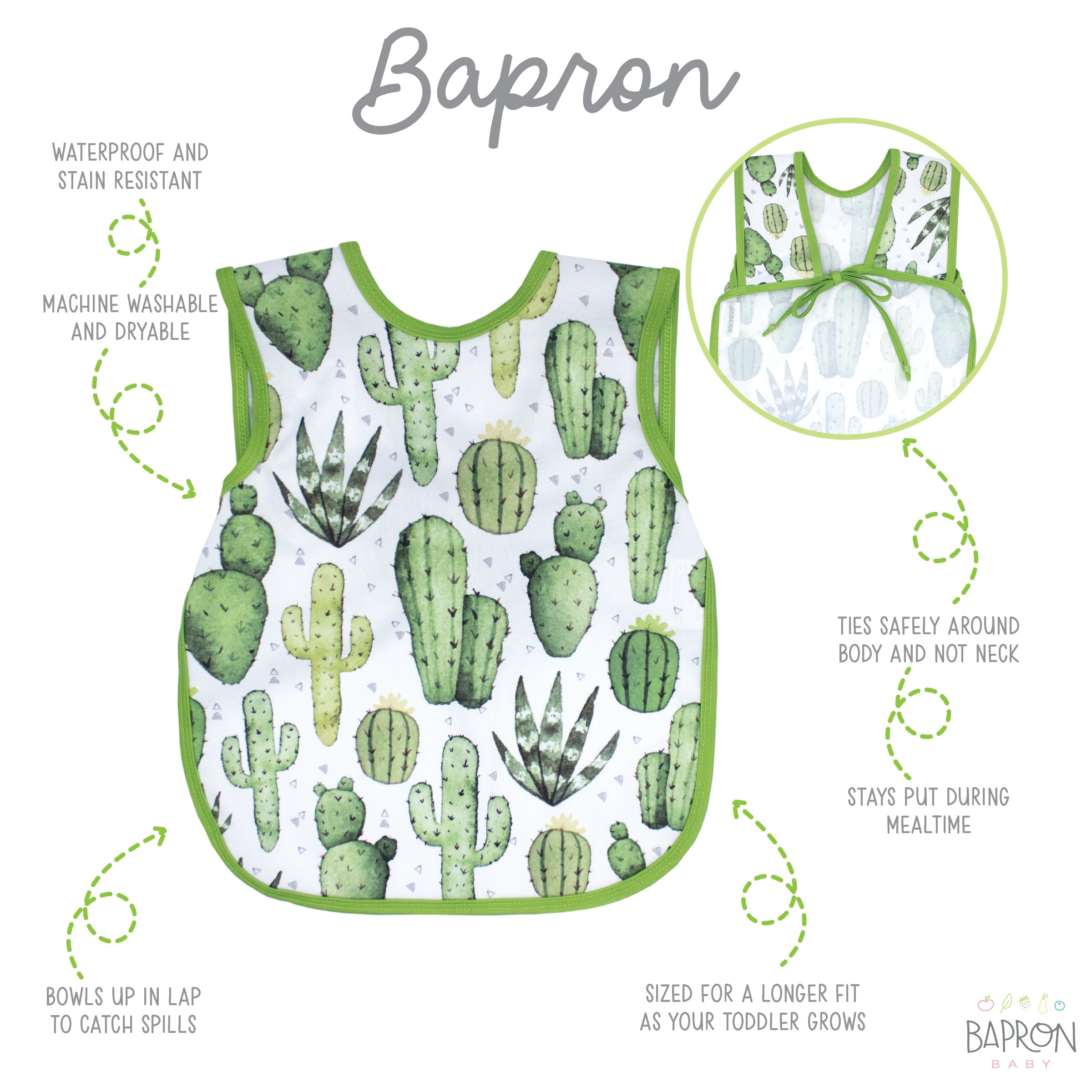 Desert Cactus Bapron  BapronBaby   