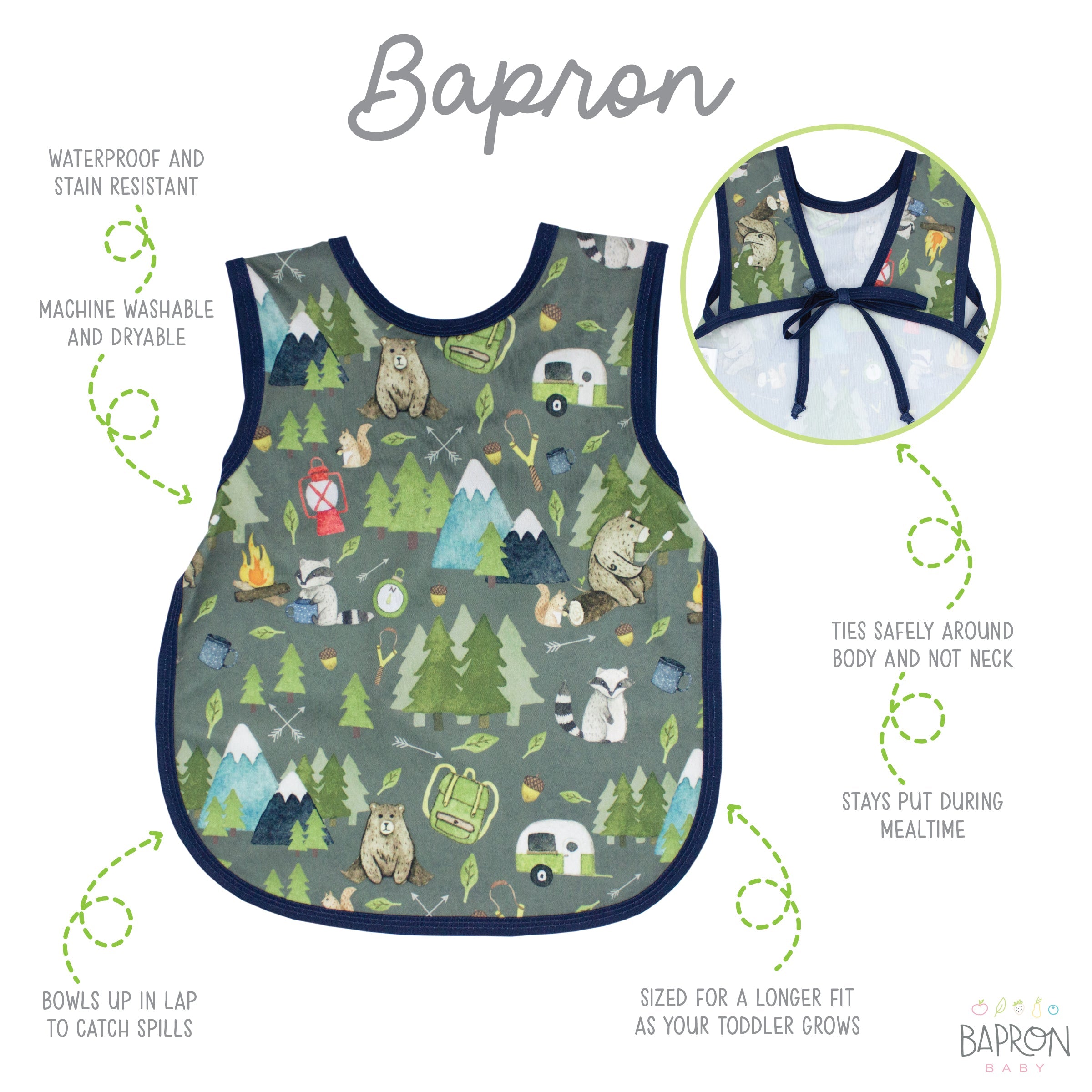 Camping Bears Bapron  BapronBaby   