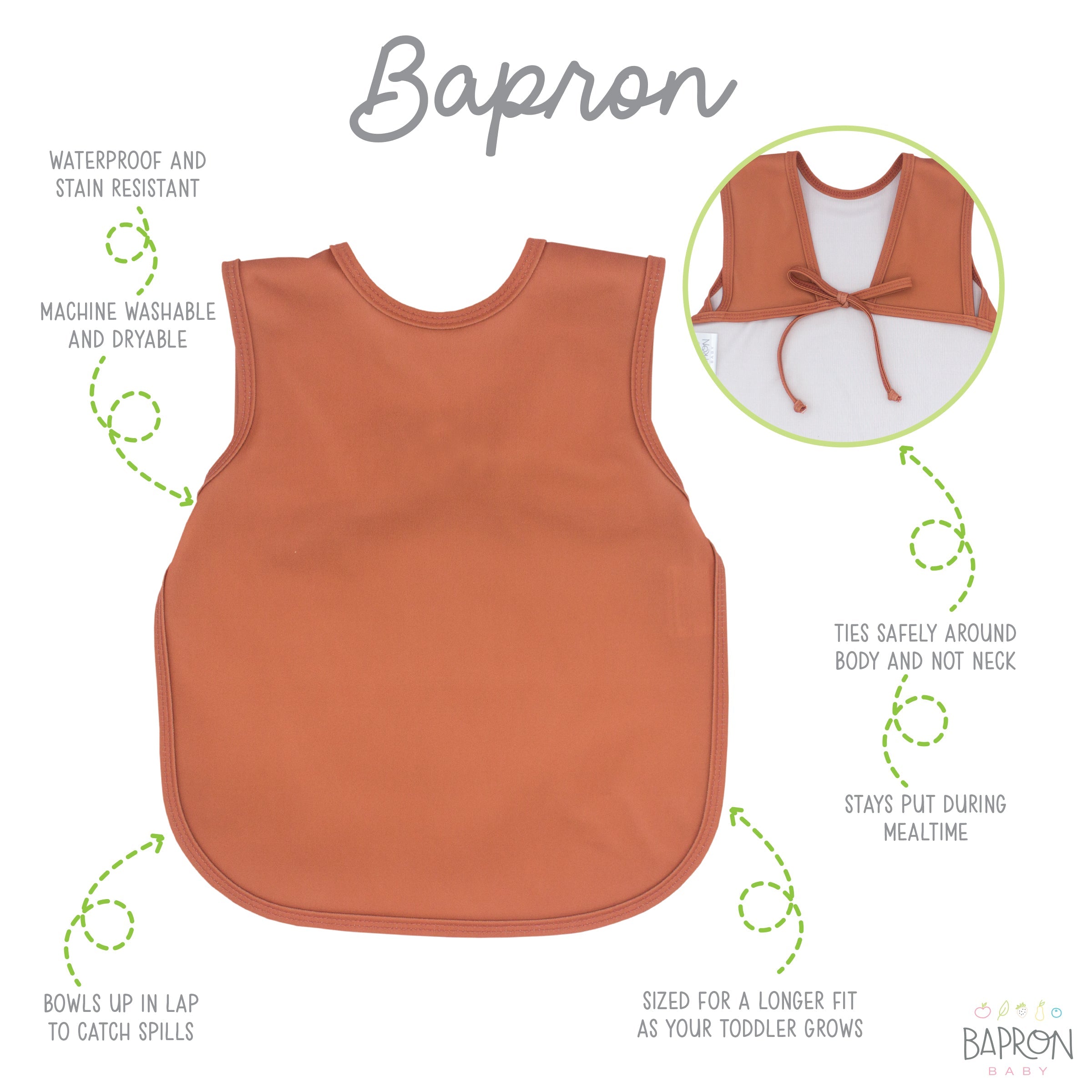 Solid Copper Minimalist Bapron  BapronBaby   