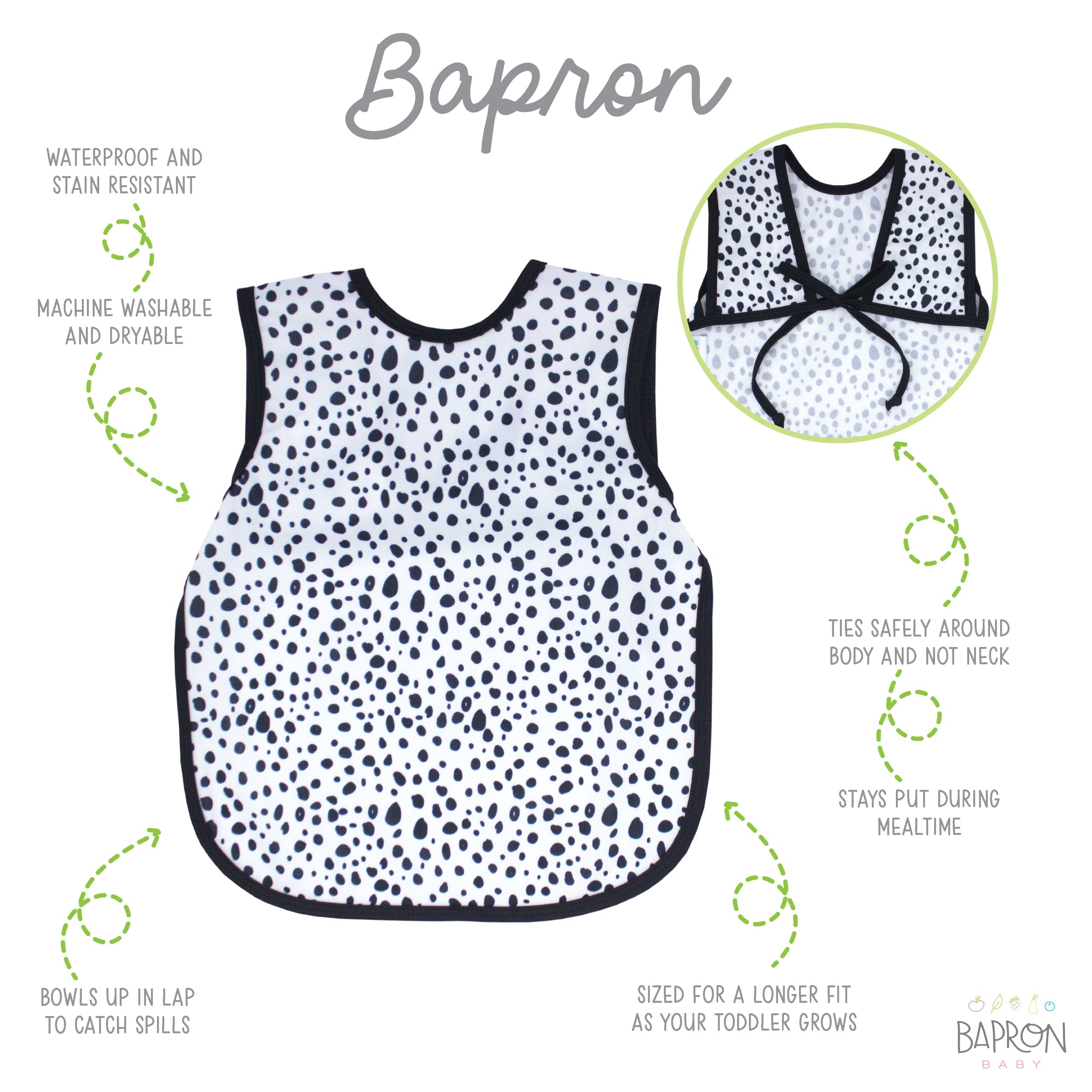 Organic Dot Bapron  BapronBaby   