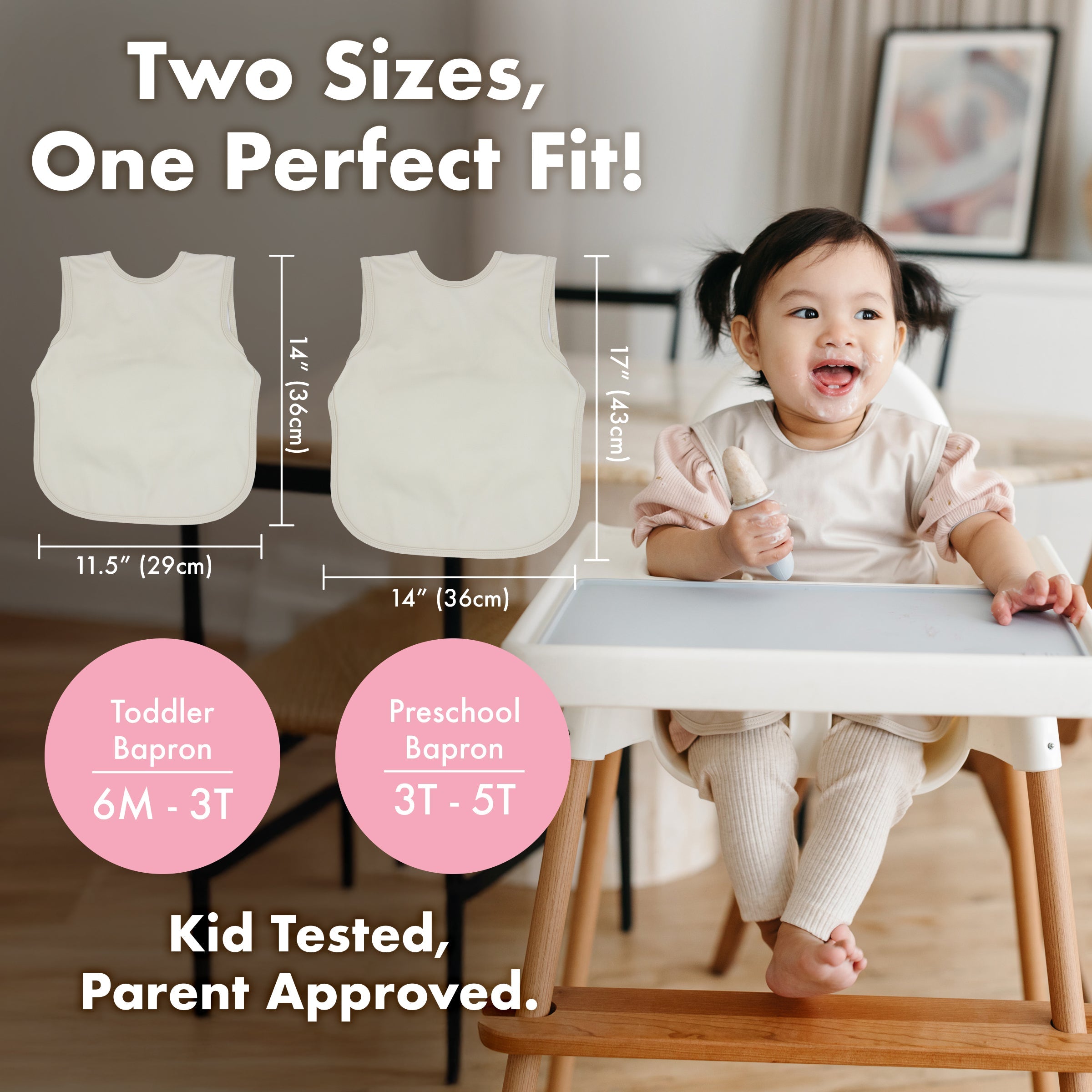 Solid Champagne Minimalist Bapron