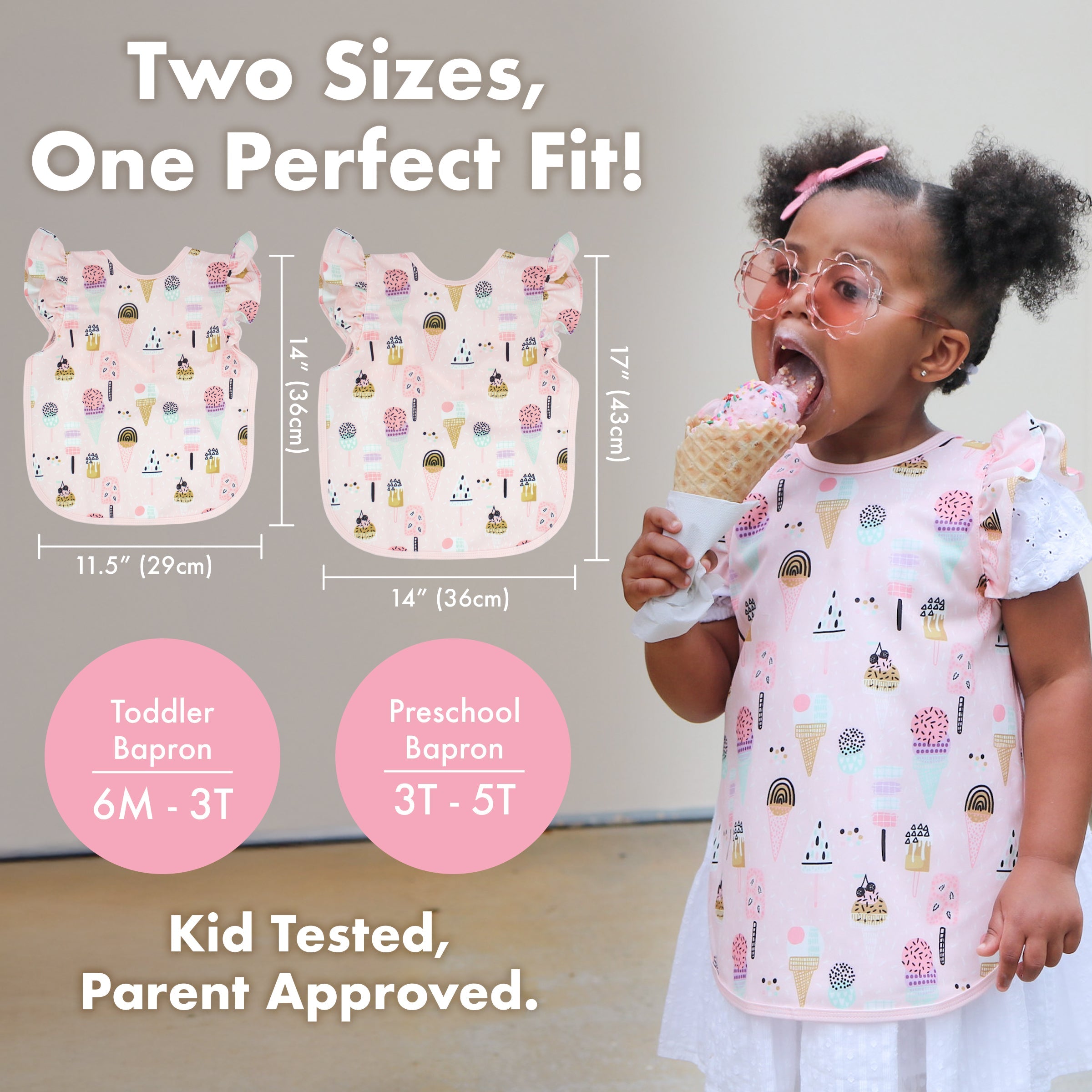 Pink Ice Cream Flutter Bapron