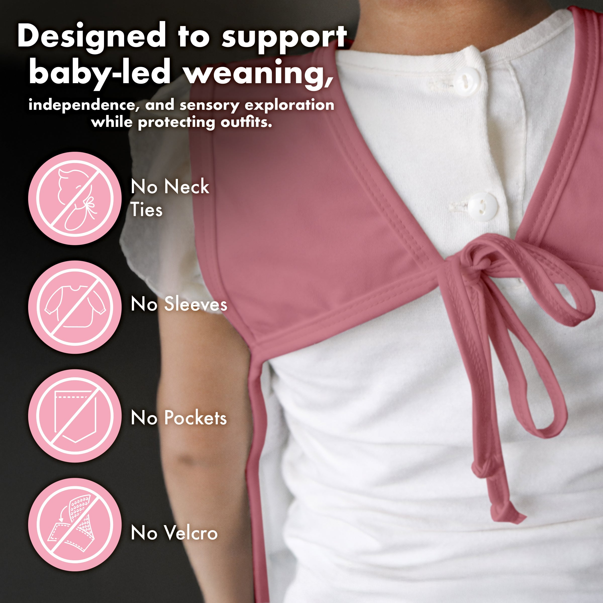 Solid Blush Minimalist Bapron