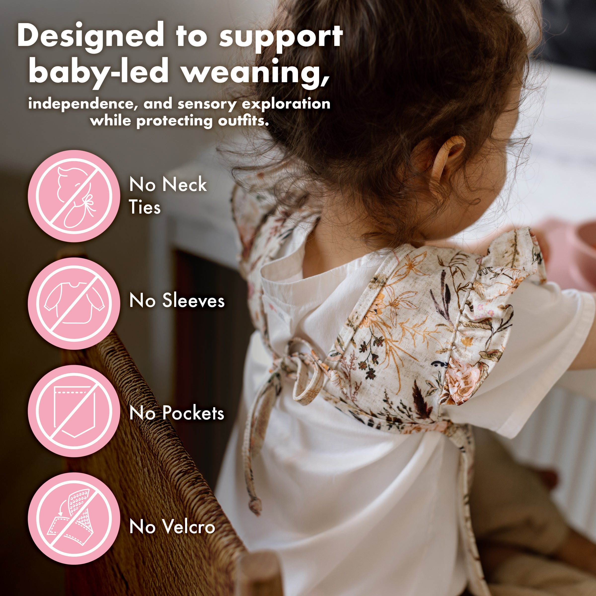 Delilah Floral Flutter Bapron