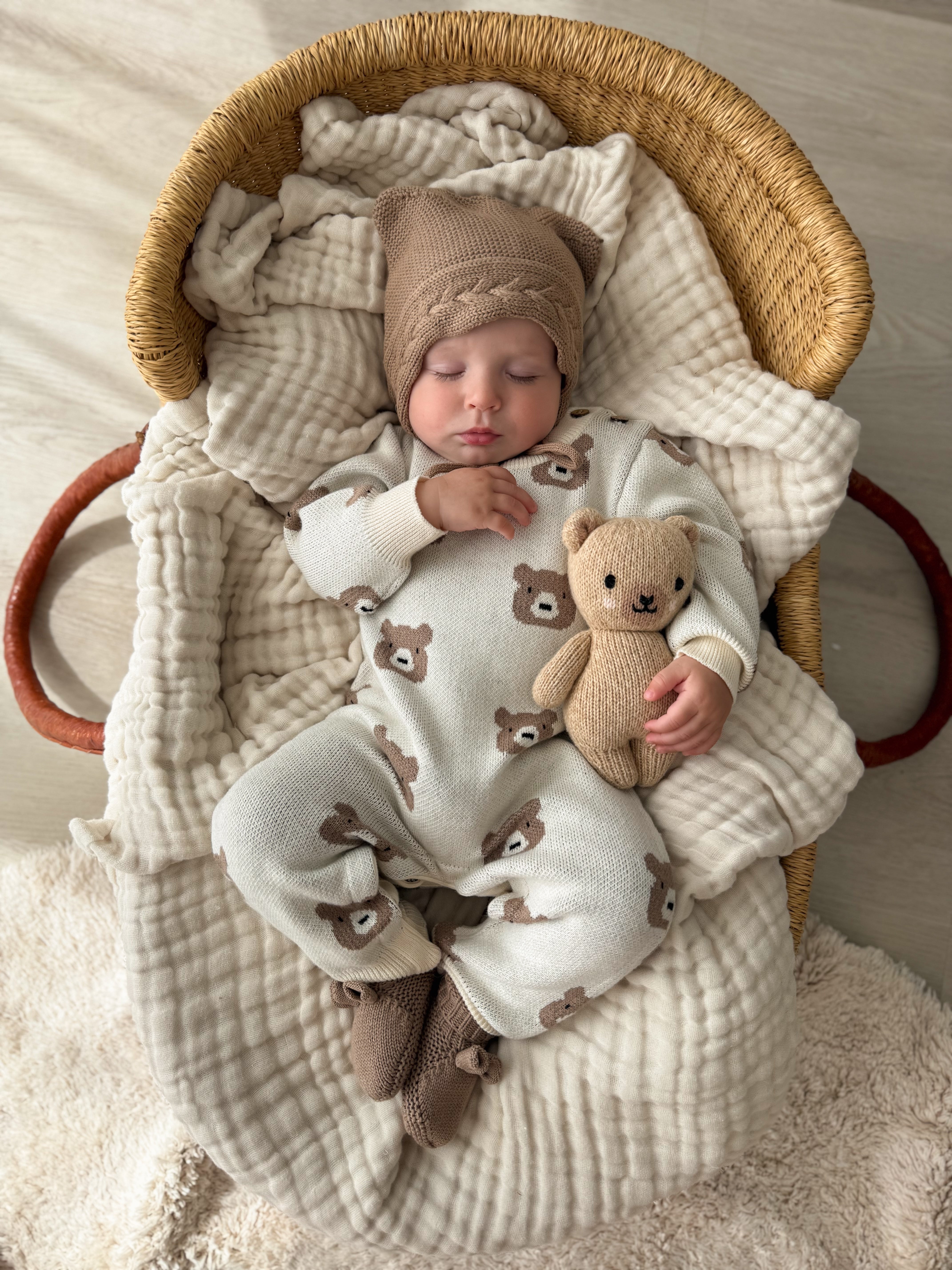 Little Bear Jacquard Jumpsuit