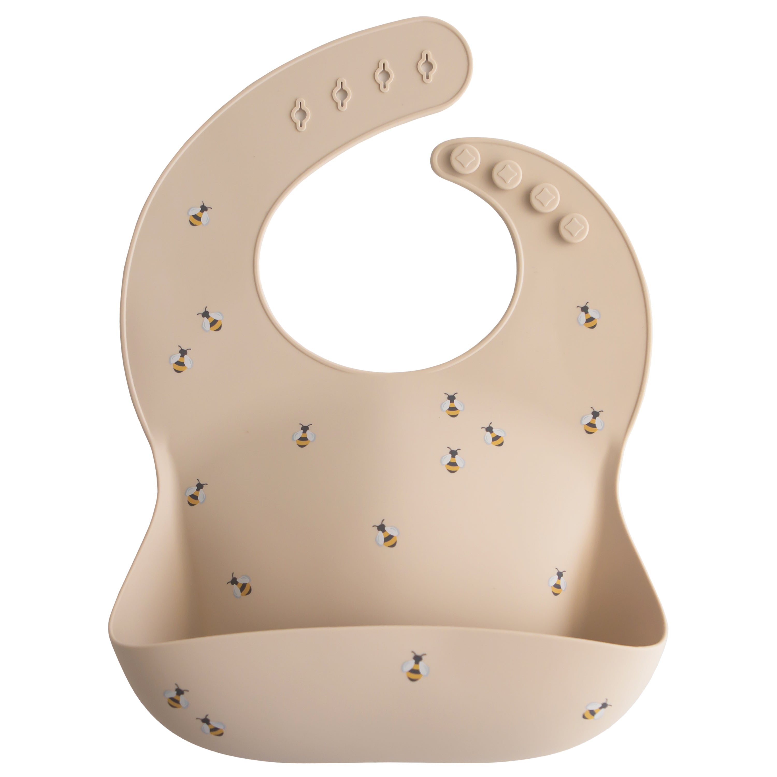 Silicone Baby Bib Silicone Bib Mushie Bees  