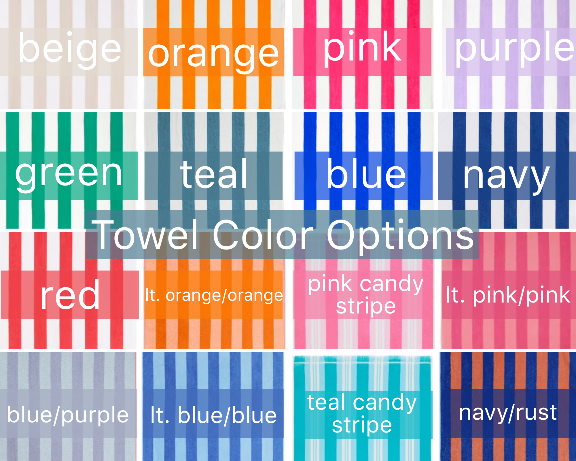 Custom Embroidered Beach Towel - more colors