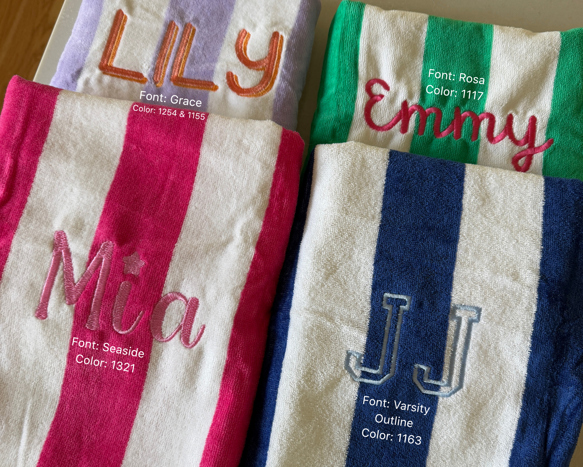 Custom Embroidered Beach Towel - more colors