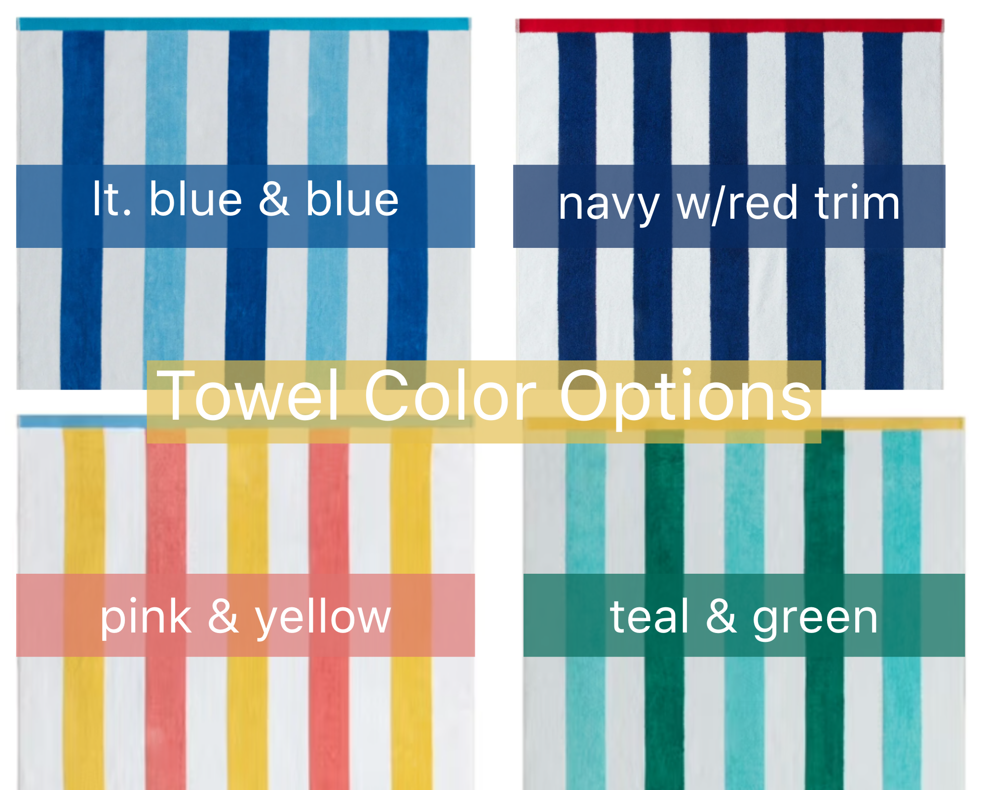 Custom Embroidered Beach Towel - more colors
