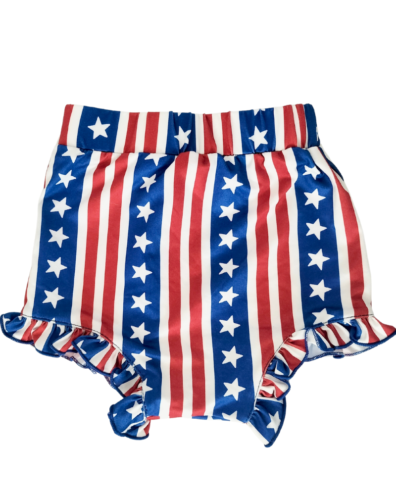 PREORDER! Belle High Waist Bloomer - Patriotic Stripe