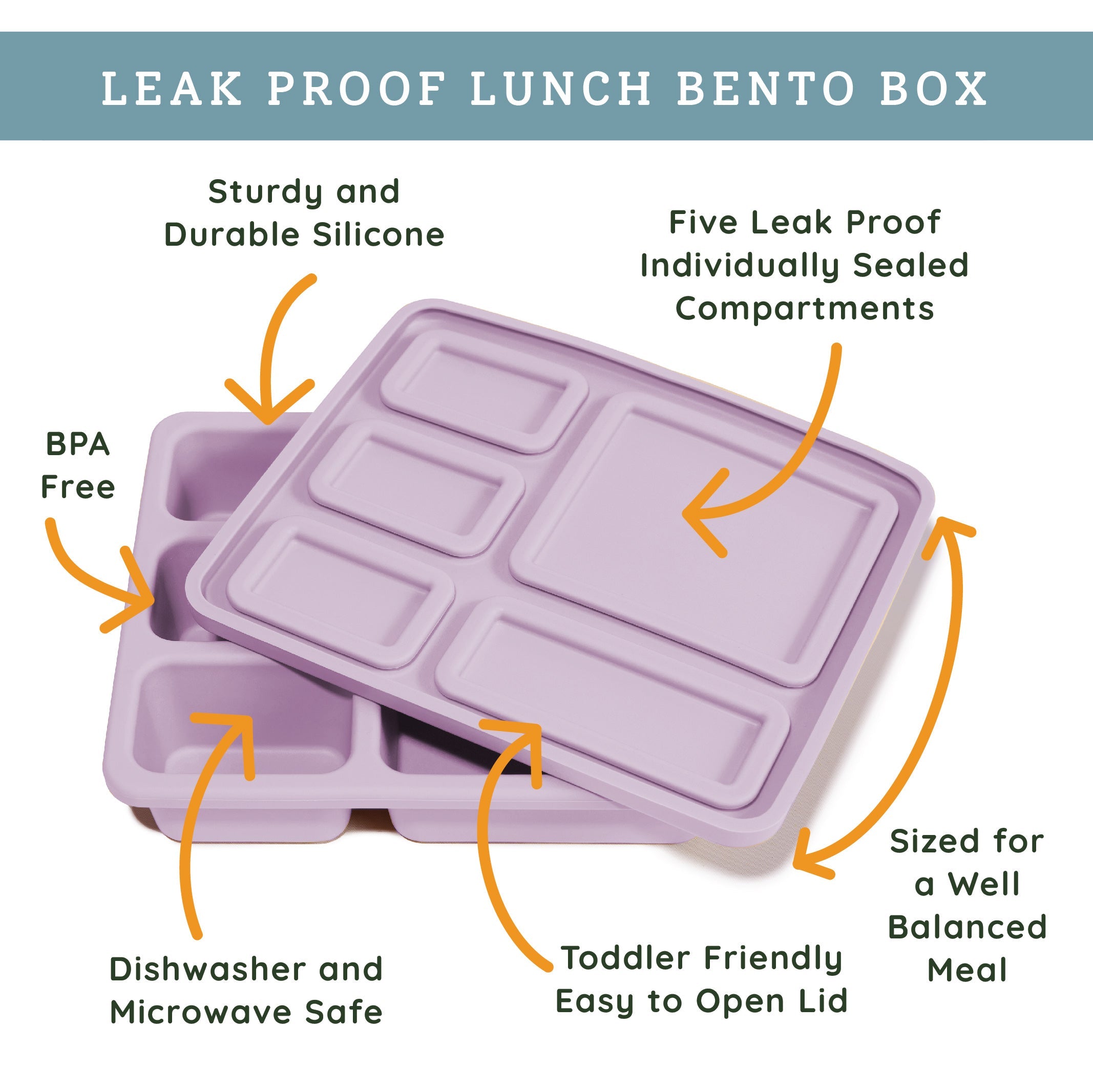 Silicone Bento Box Camper Violet
