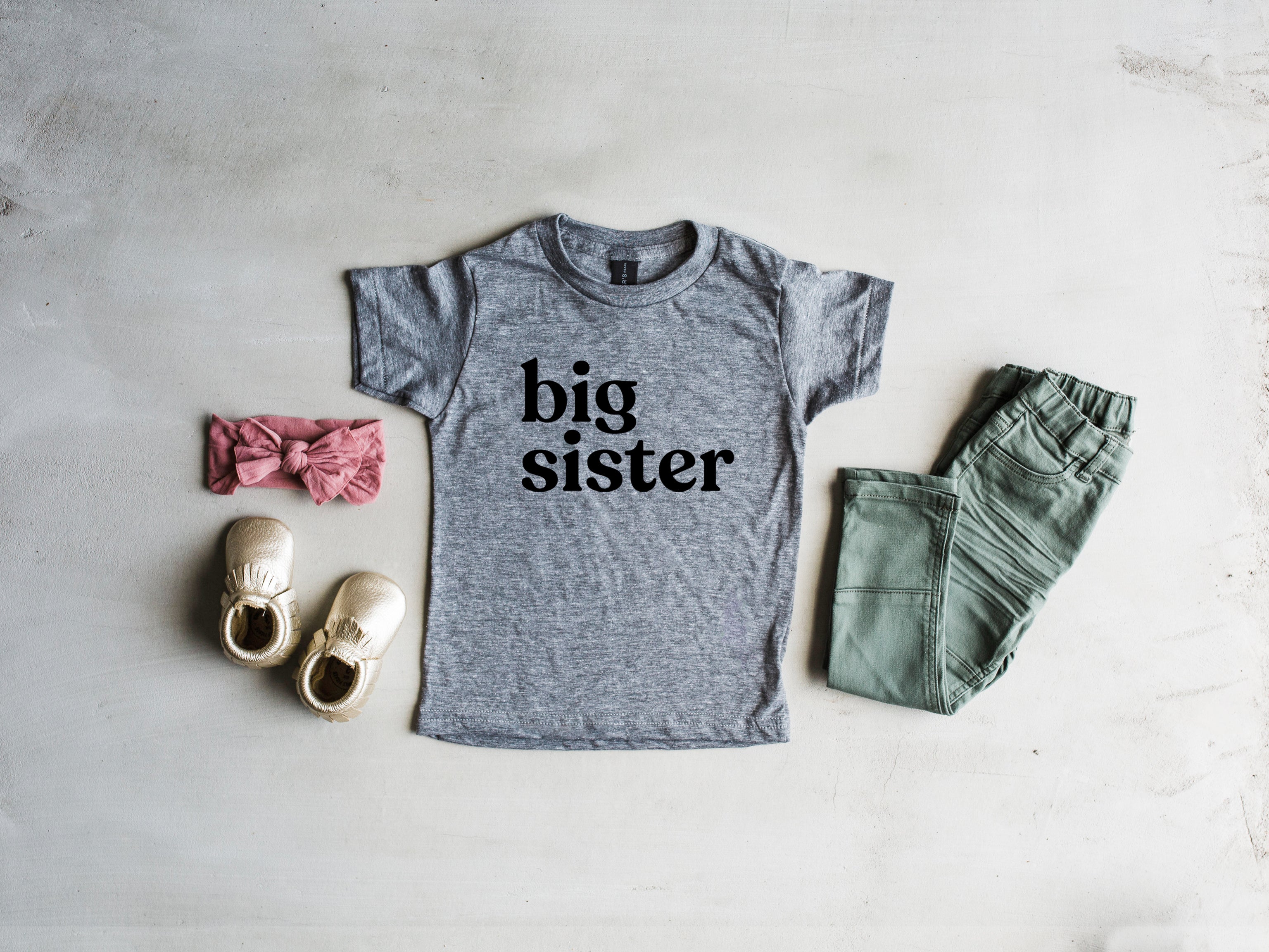 Big Sister Modern Baby and Kids Tee
