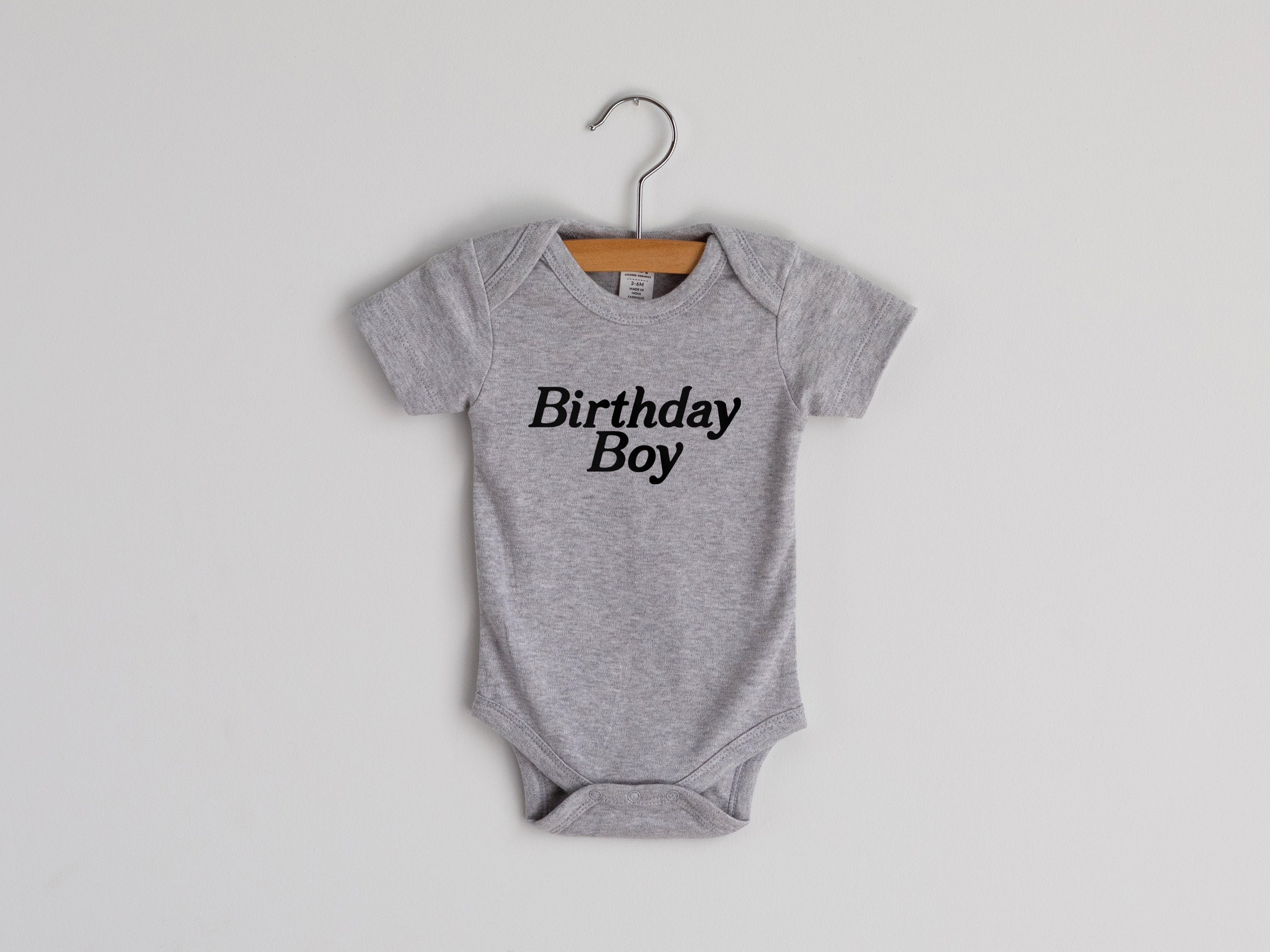 Birthday Boy Organic Baby Bodysuit