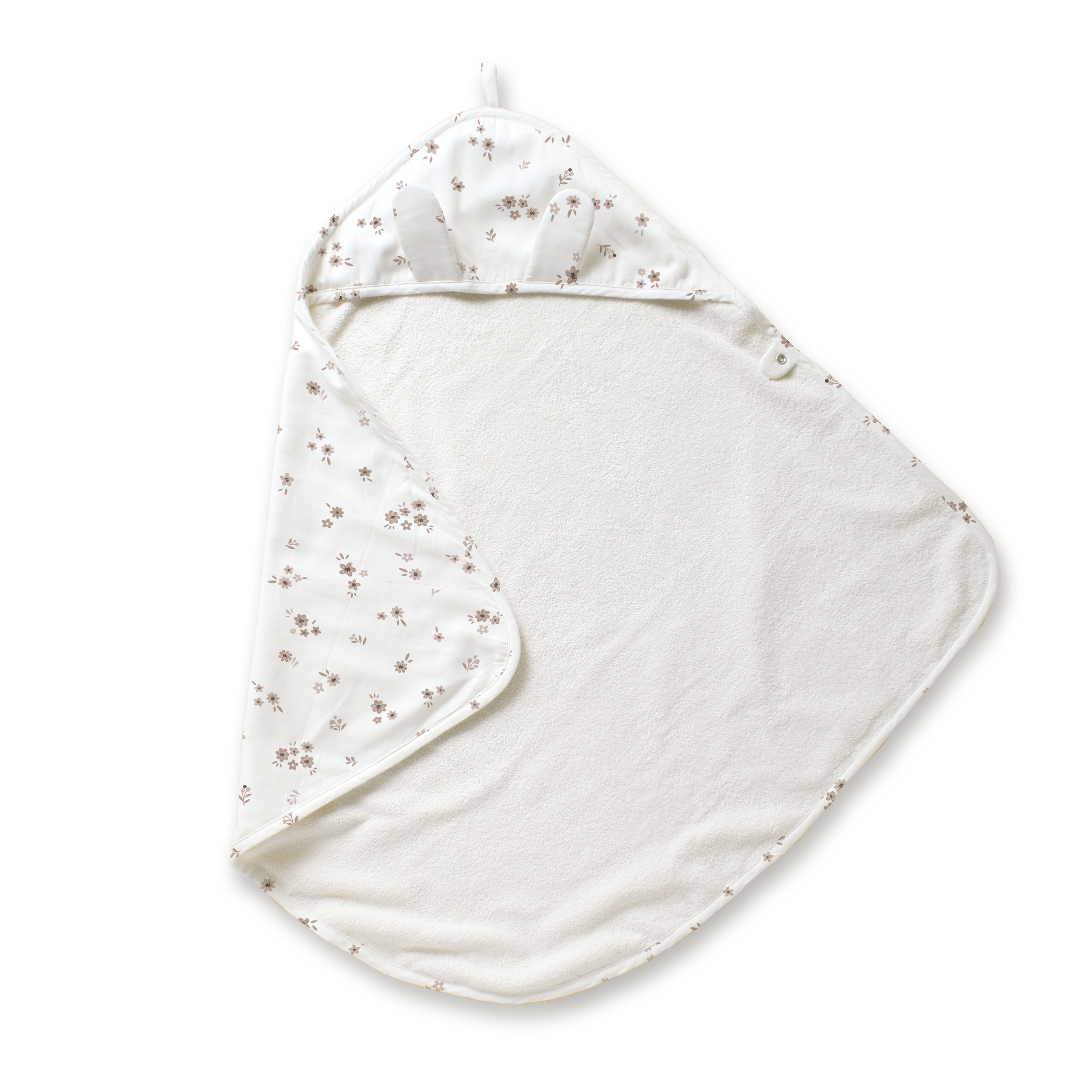 Organic Baby Towel - Bloom Hooded Towel Makemake Organics   