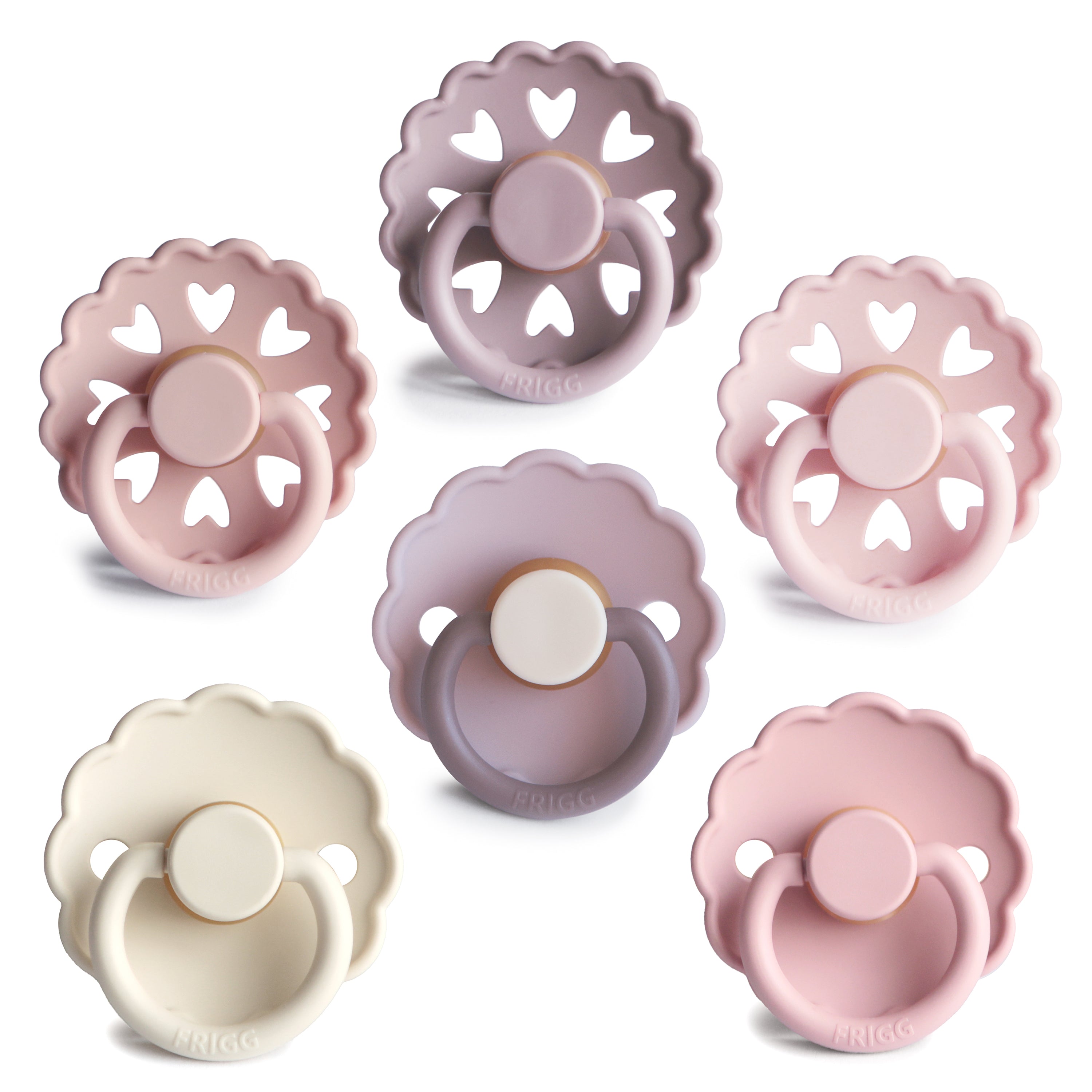 FRIGG Natural Rubber Blooming Love Pacifier 6-Pack FRIGG PACIFIERS Mushie 0-6 Months  