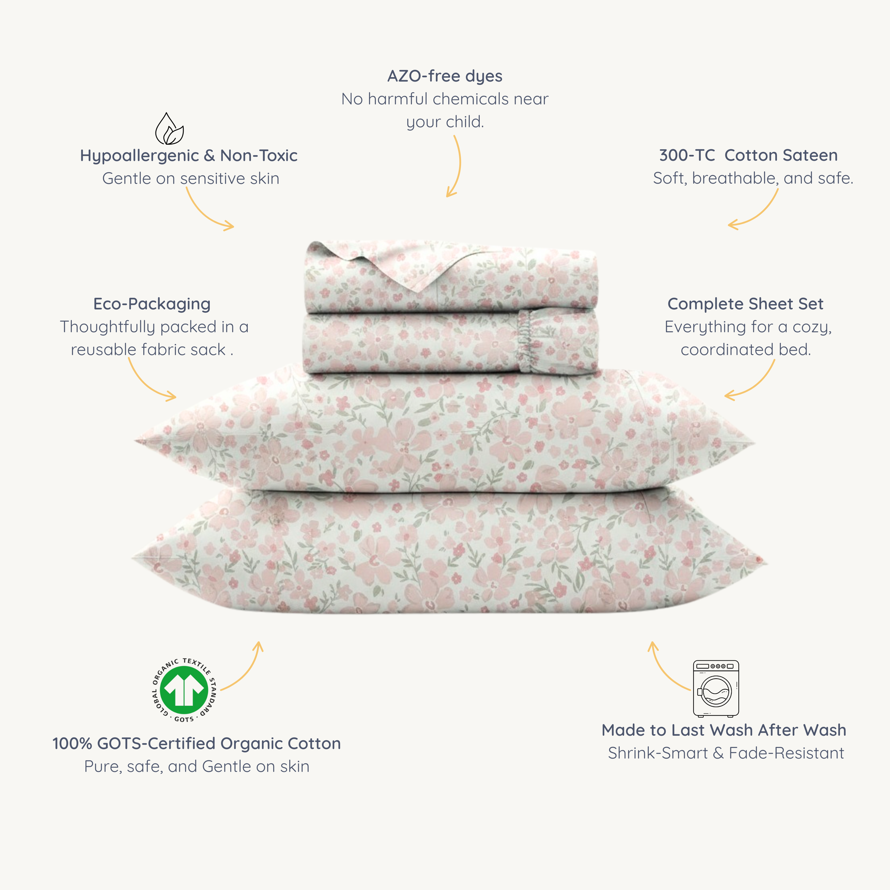 Organic Cotton Sheet Set - Blossom