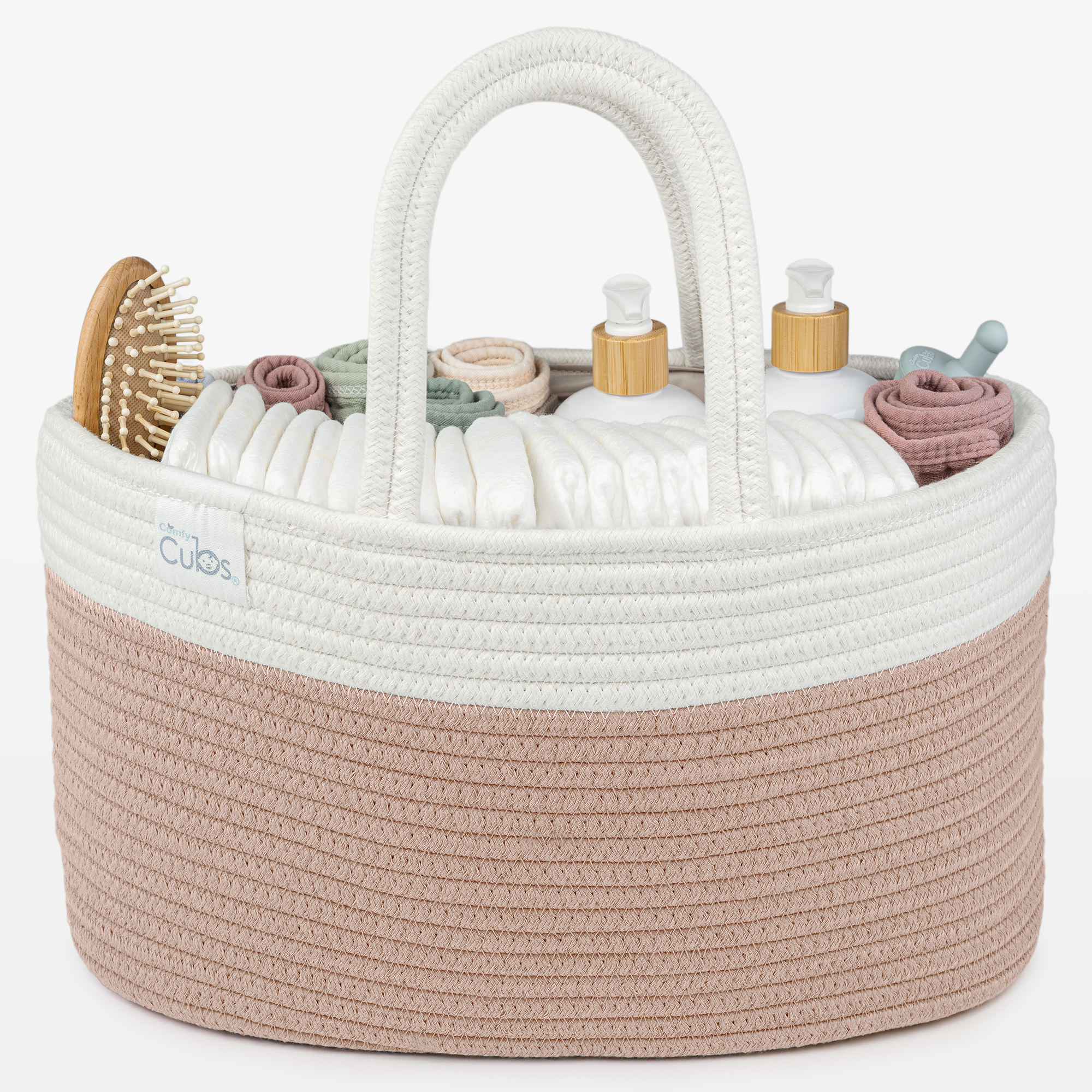 Rope Diaper Caddy by Comfy Cubs - Blush