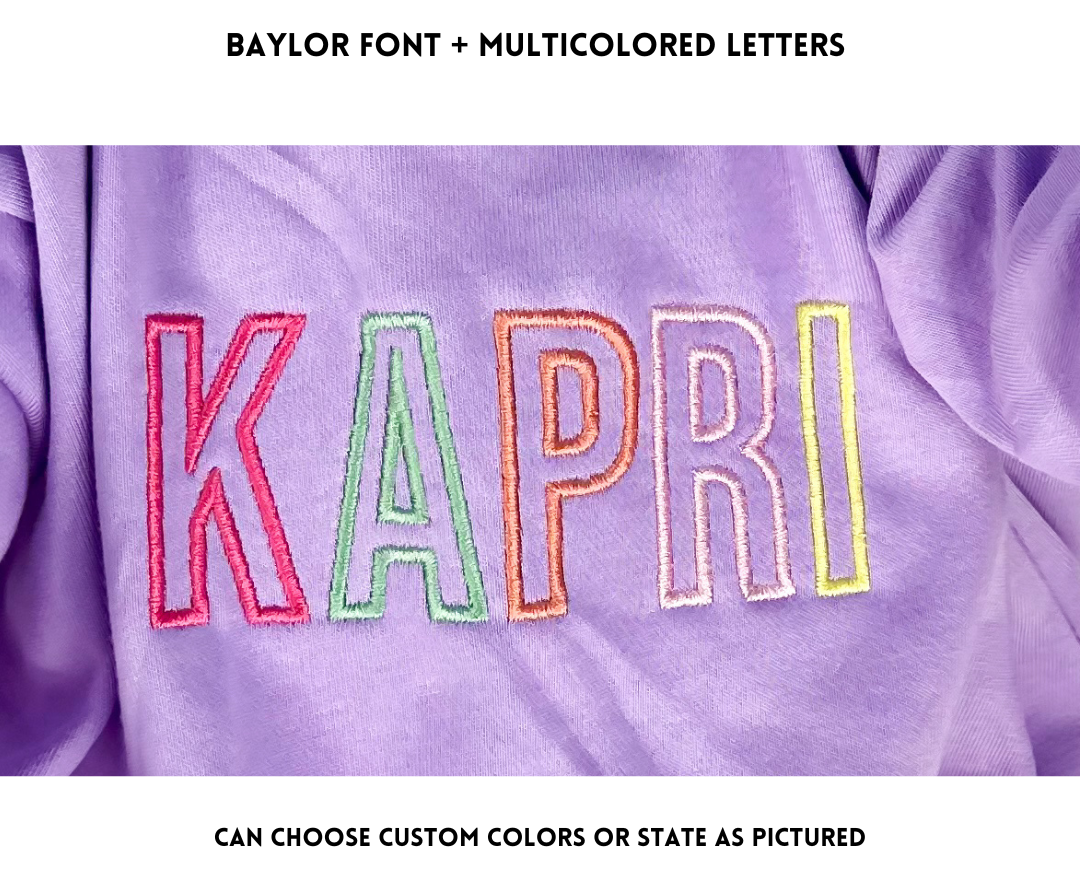 Custom Embroidered Sweatshirt - Romper or Crewneck