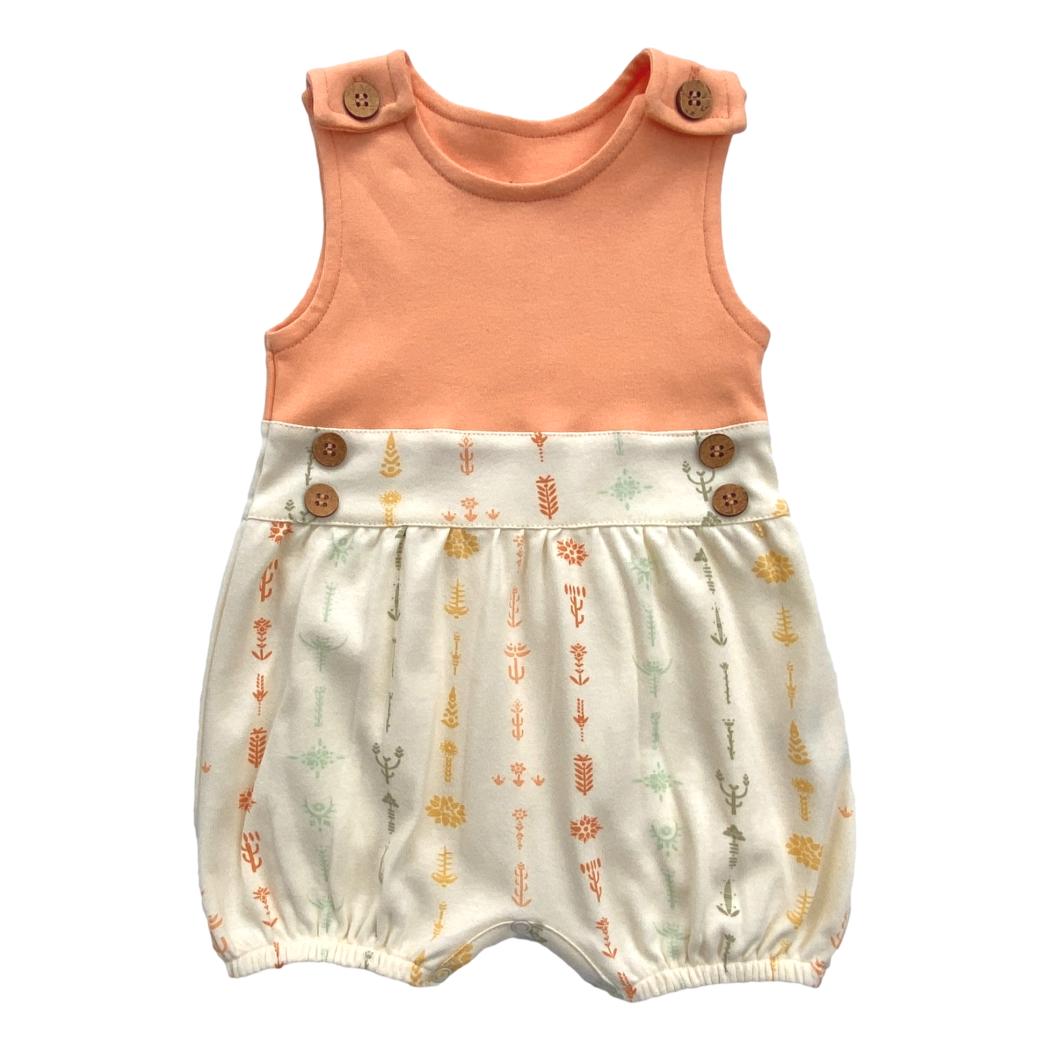 GOTS Certified Organic Cotton Bubble Romper - Boho Floral