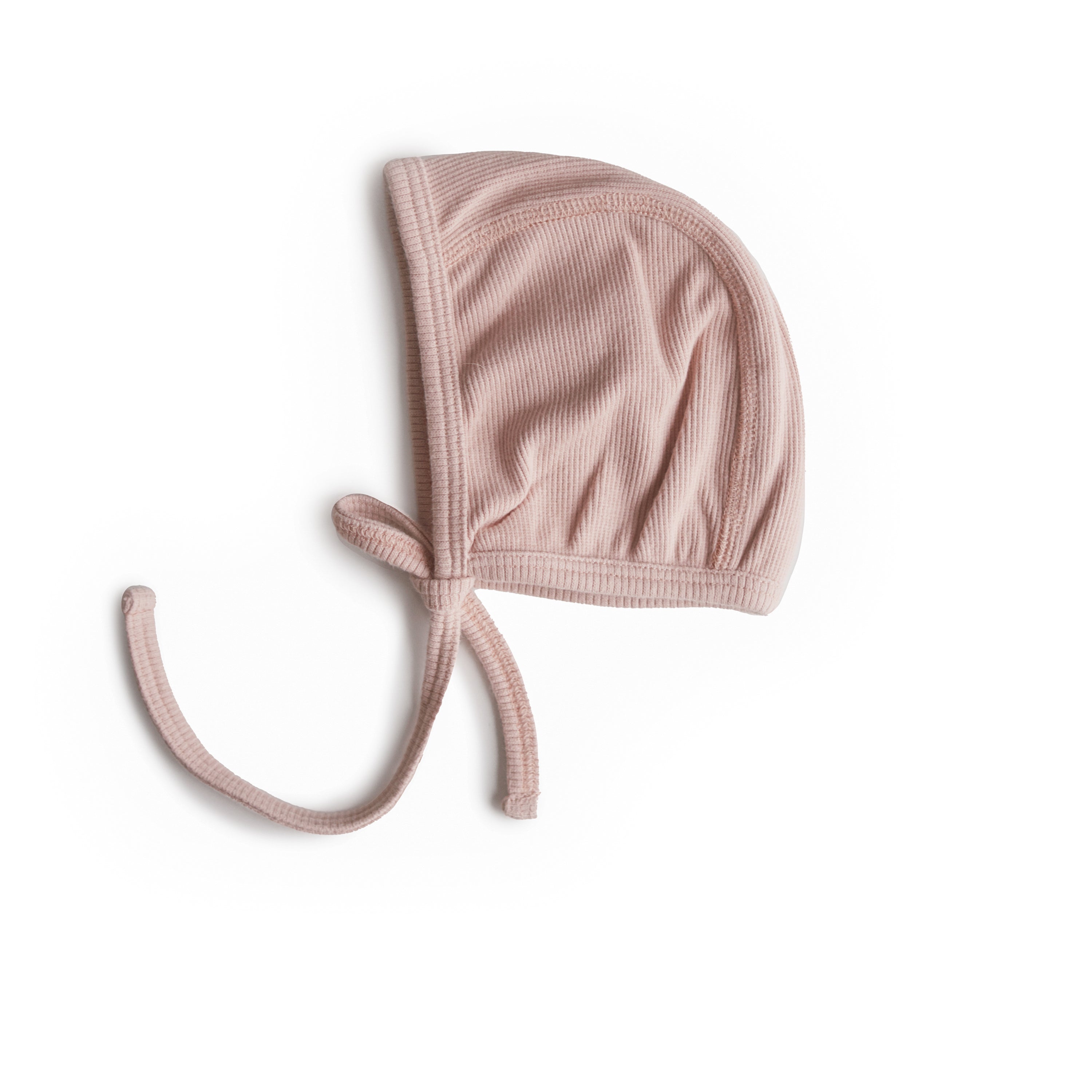 Ribbed Baby Bonnet Baby Clothes Mushie Blush  