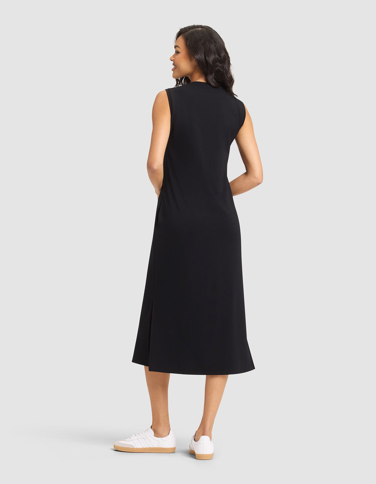 Women's Brushed Bamboo Sleeveless Midi Dress