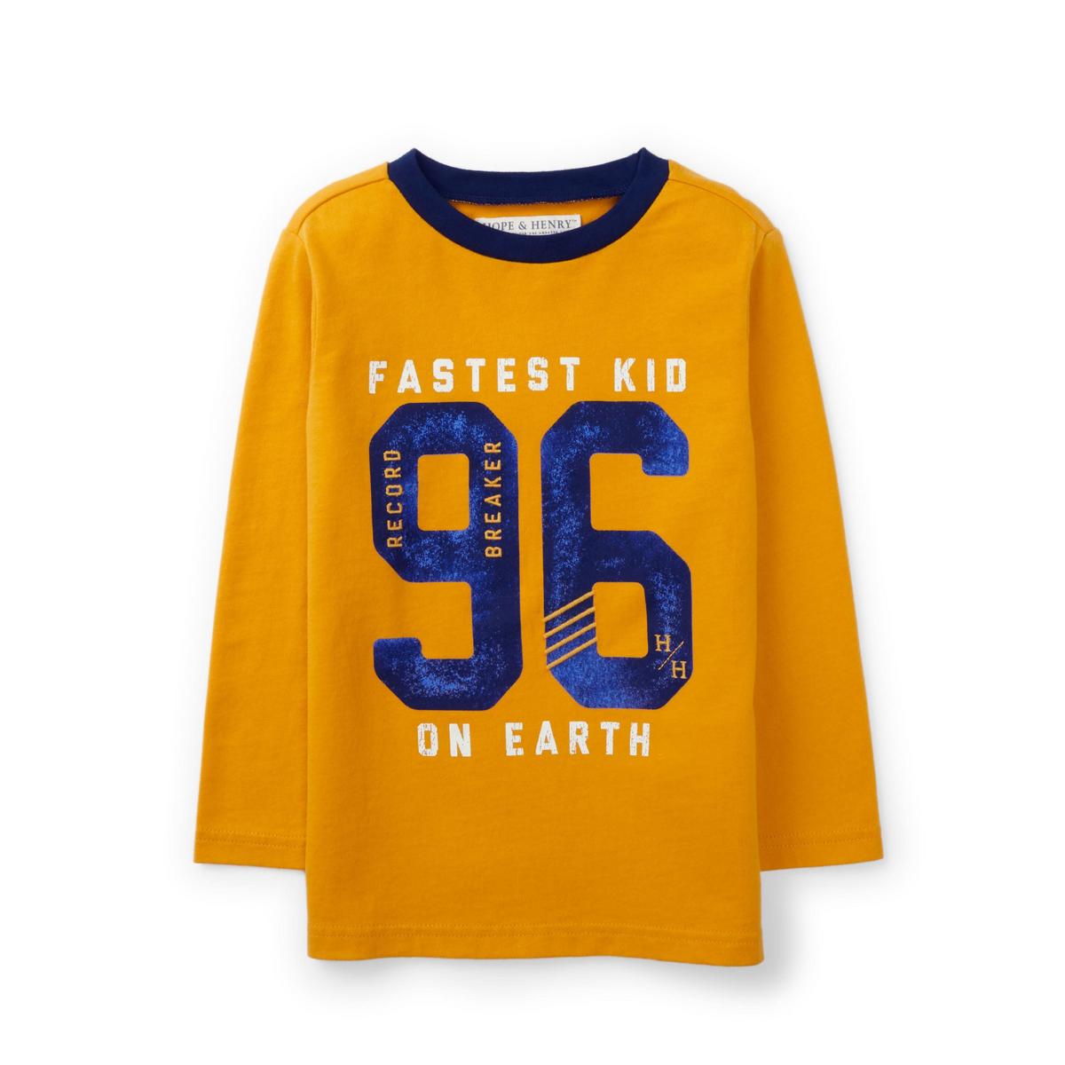 Baby Long Sleeve Graphic Tee - Gold