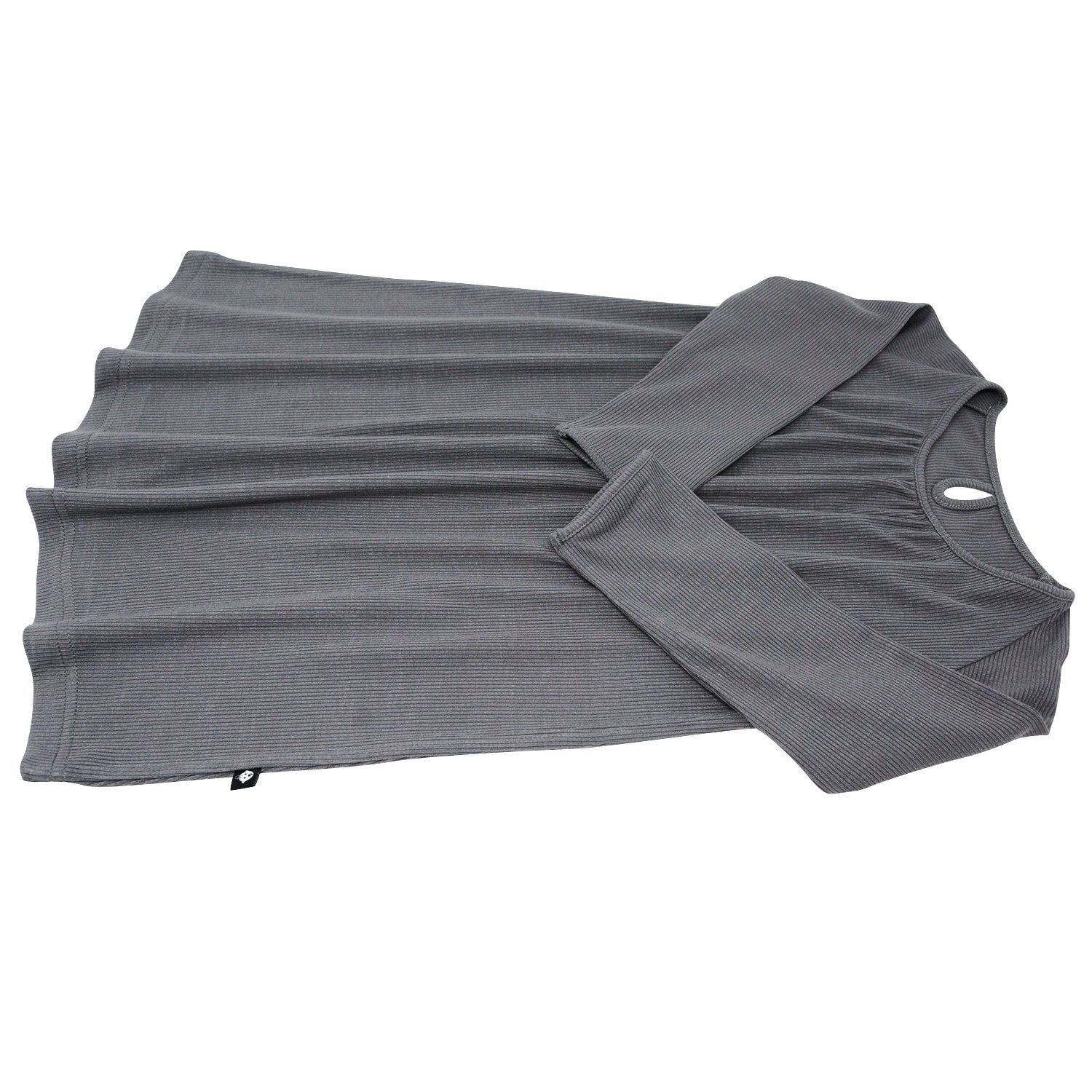 Sweetheart Dress - Charcoal Rib