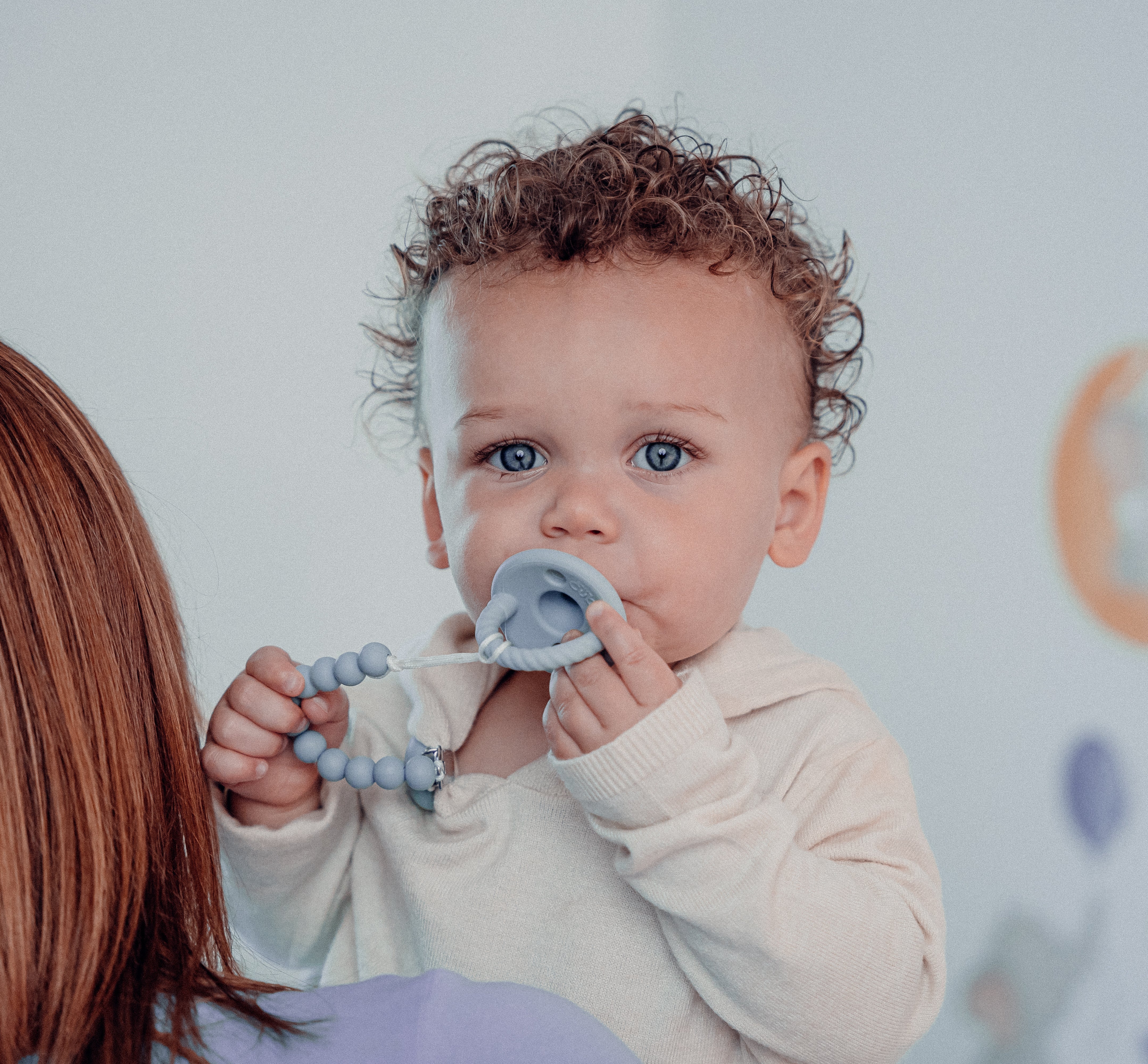 Pacifier Clips, 2 Pack by Comfy Cubs - Sky Blue