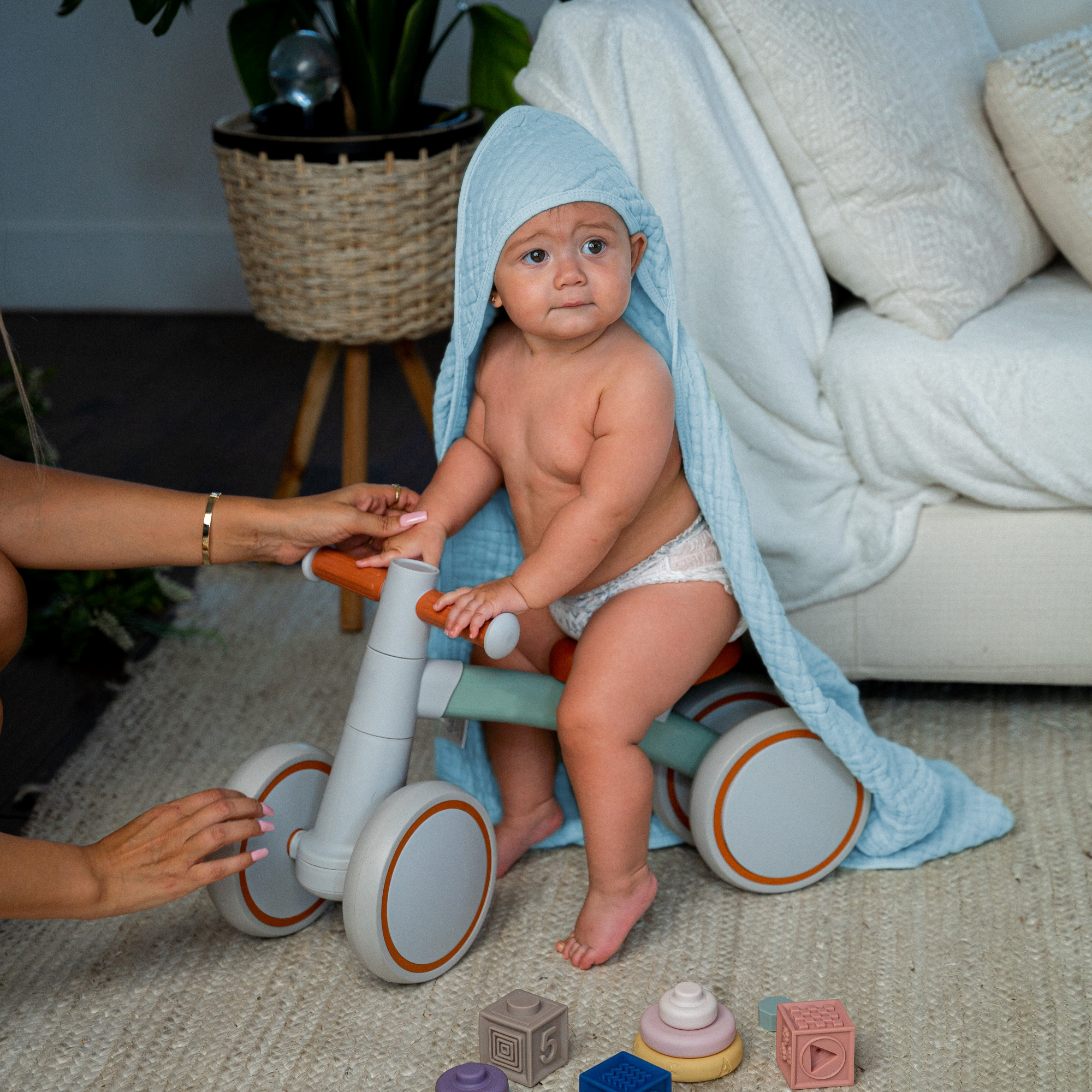 Baby Hooded Towels by Comfy Cubs - Sky Blue