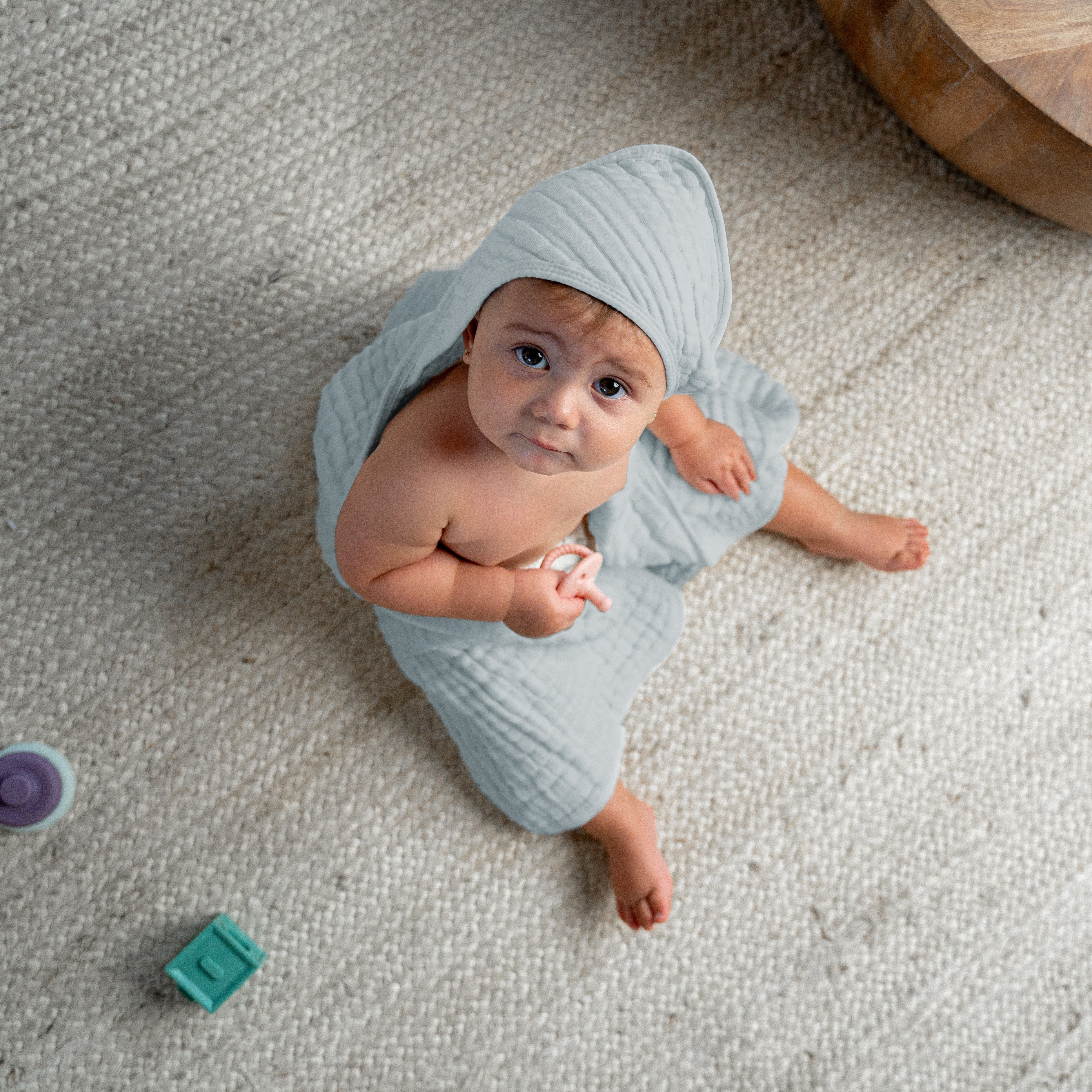 Baby Hooded Towels by Comfy Cubs - Slate Grey